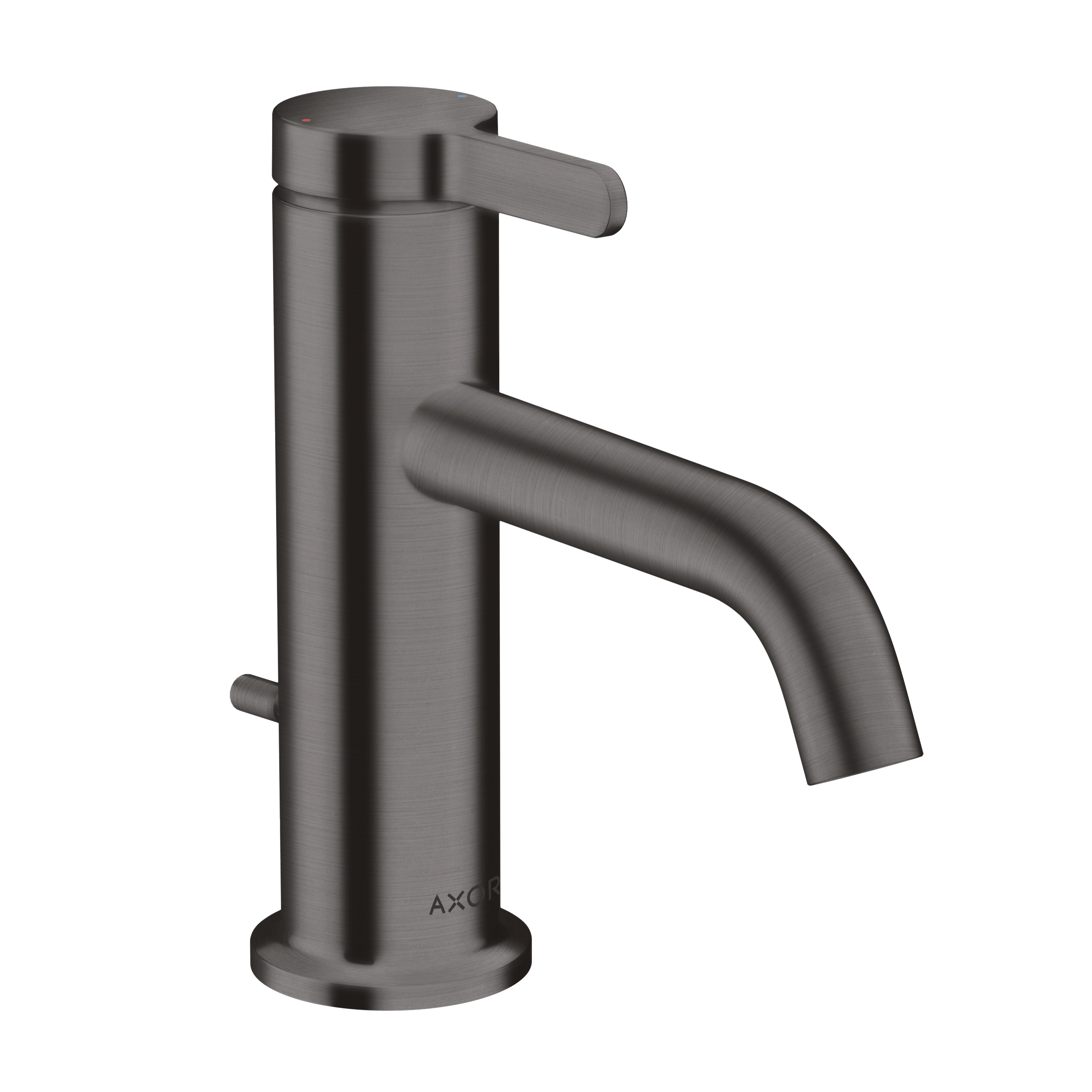 AXOR One Single Lever Handle Basin Mixer Faucet 70 with Pop-Up Waste Set from Brandt in Brushed Black Chrome finish