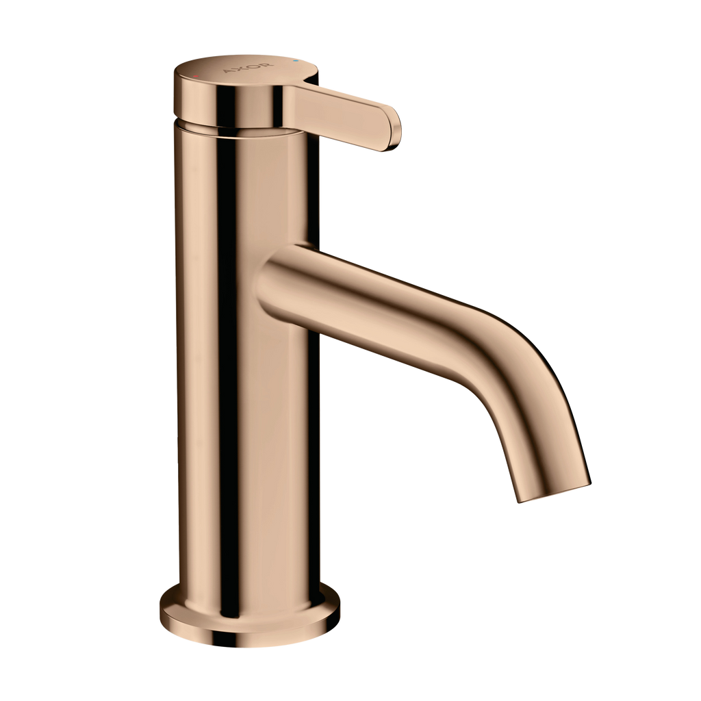 AXOR One Single Lever Handle Basin Mixer Faucet 70 with Open Waste Set from Brandt in Polished Red Gold finish