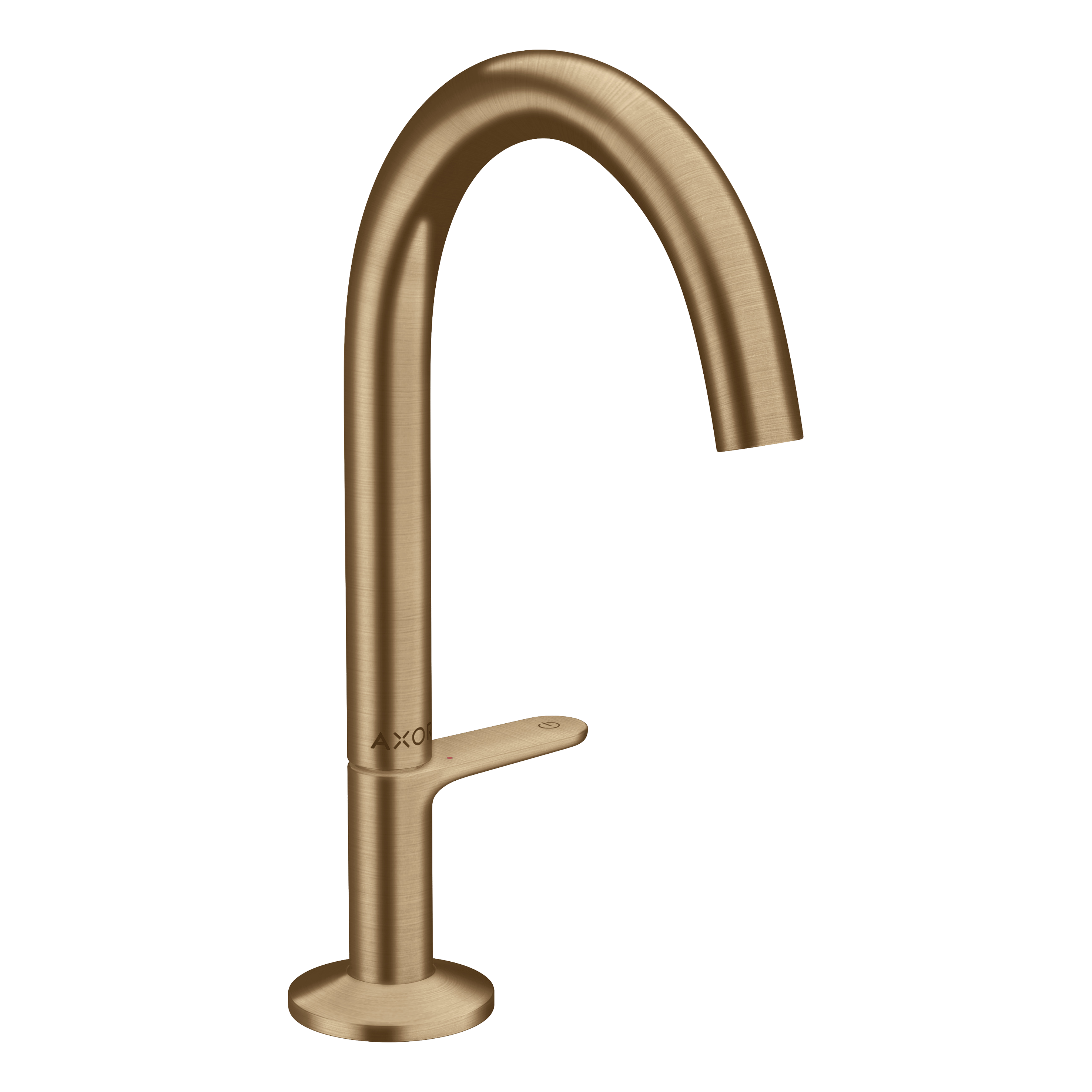 AXOR One Basin Mixer Faucet Select 170 with Push-Open Waste Set from Brandt in Brushed Bronze finish
