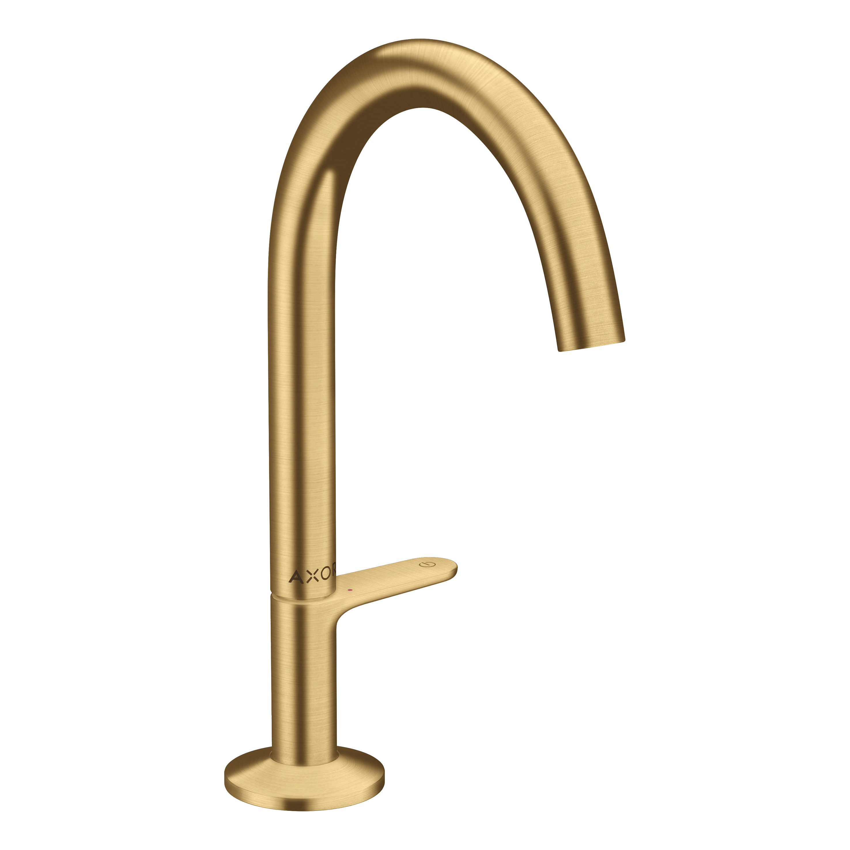 AXOR One Basin Mixer Faucet Select 170 with Push-Open Waste Set from Brandt in Brushed Gold Optic finish