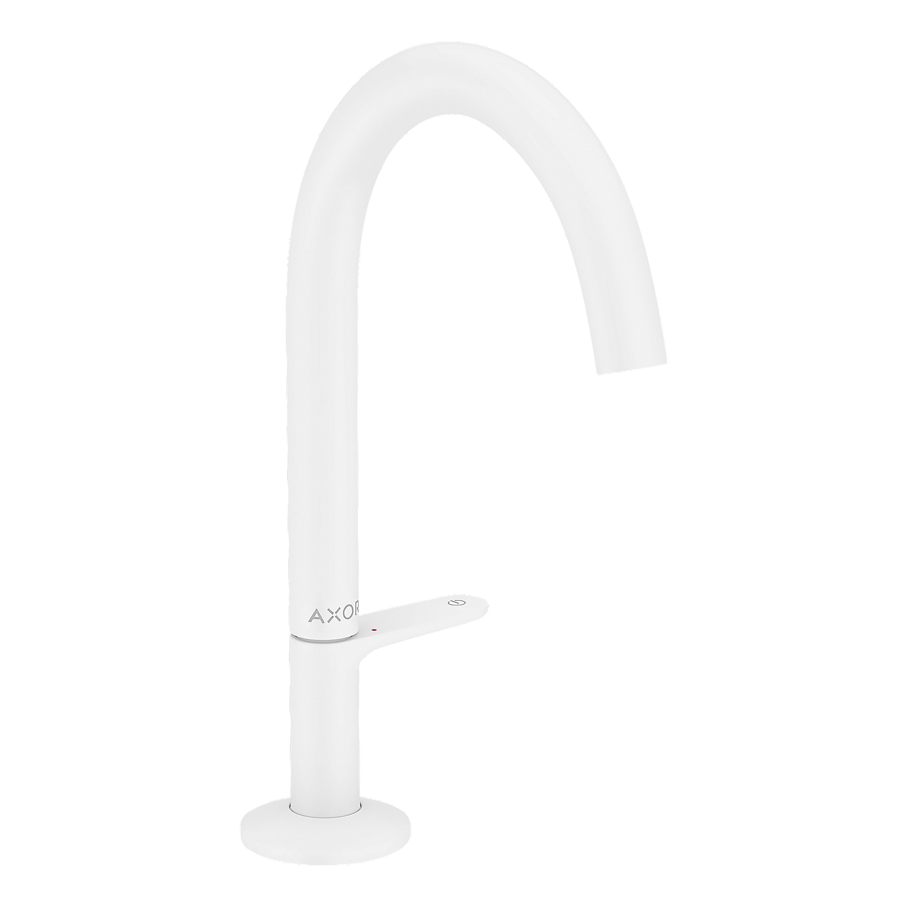 AXOR One Basin Mixer Faucet Select 170 with Push-Open Waste Set from Brandt in Matt White finish