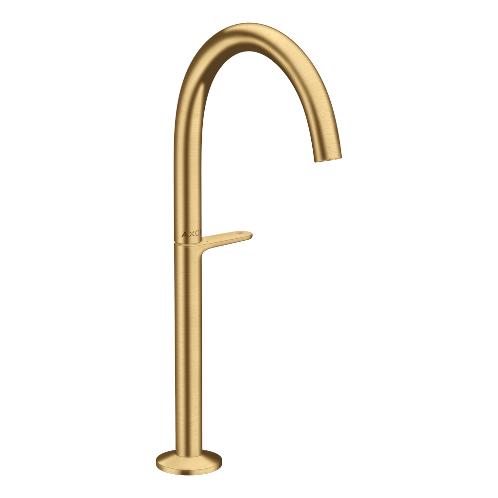 AXOR One Basin Mixer Faucet Select 260 with Push-Open Waste Set from Brandt in Brushed Gold Optic finish