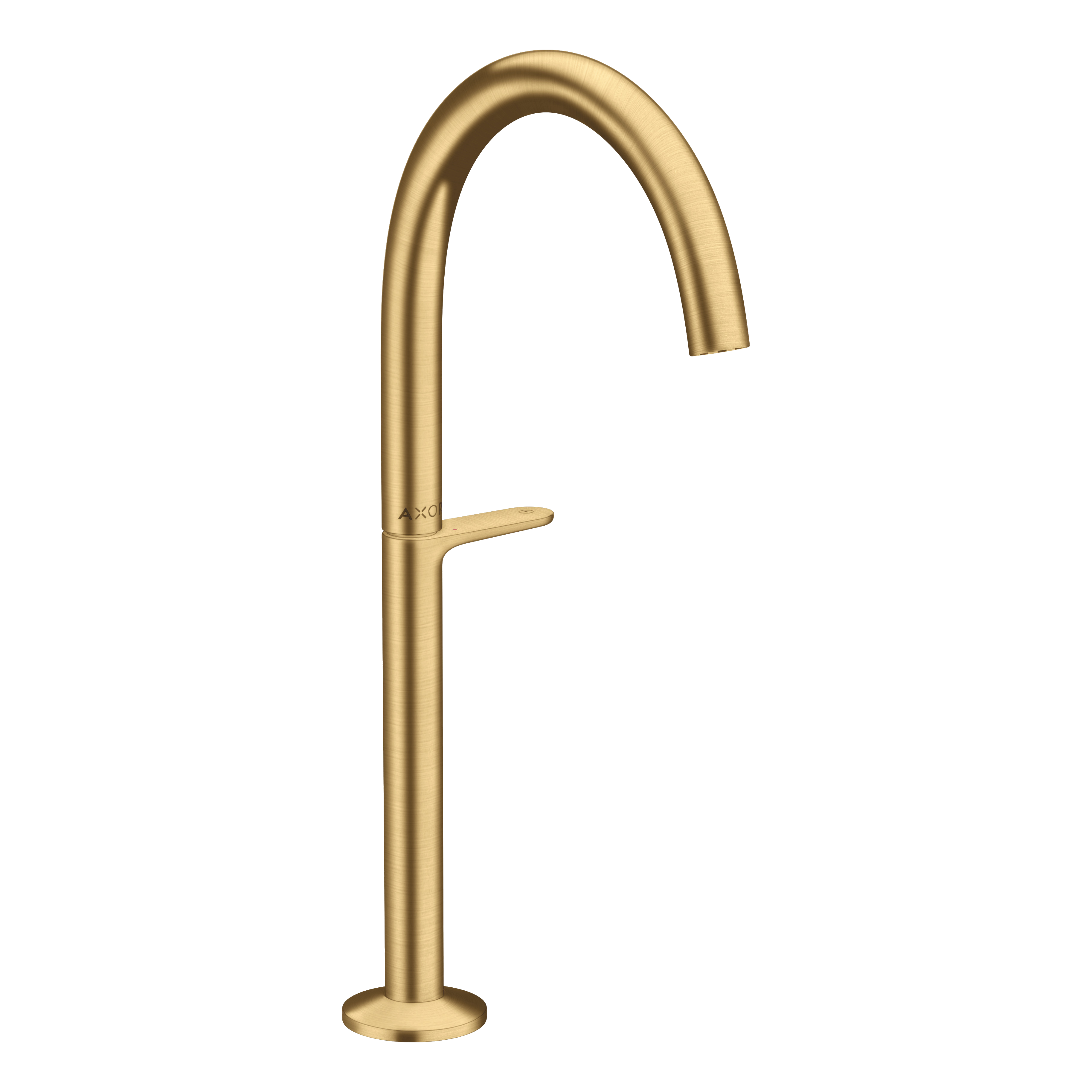 AXOR One Basin Mixer Faucet Select 260 with Push-Open Waste Set from Brandt in Brushed Gold Optic finish