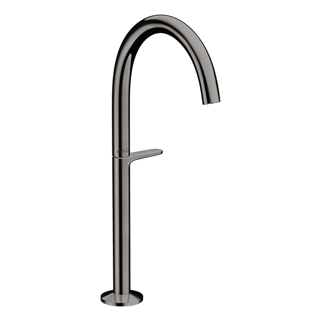 AXOR One Basin Mixer Faucet Select 260 with Push-Open Waste Set from Brandt in Polished Black Chrome finish