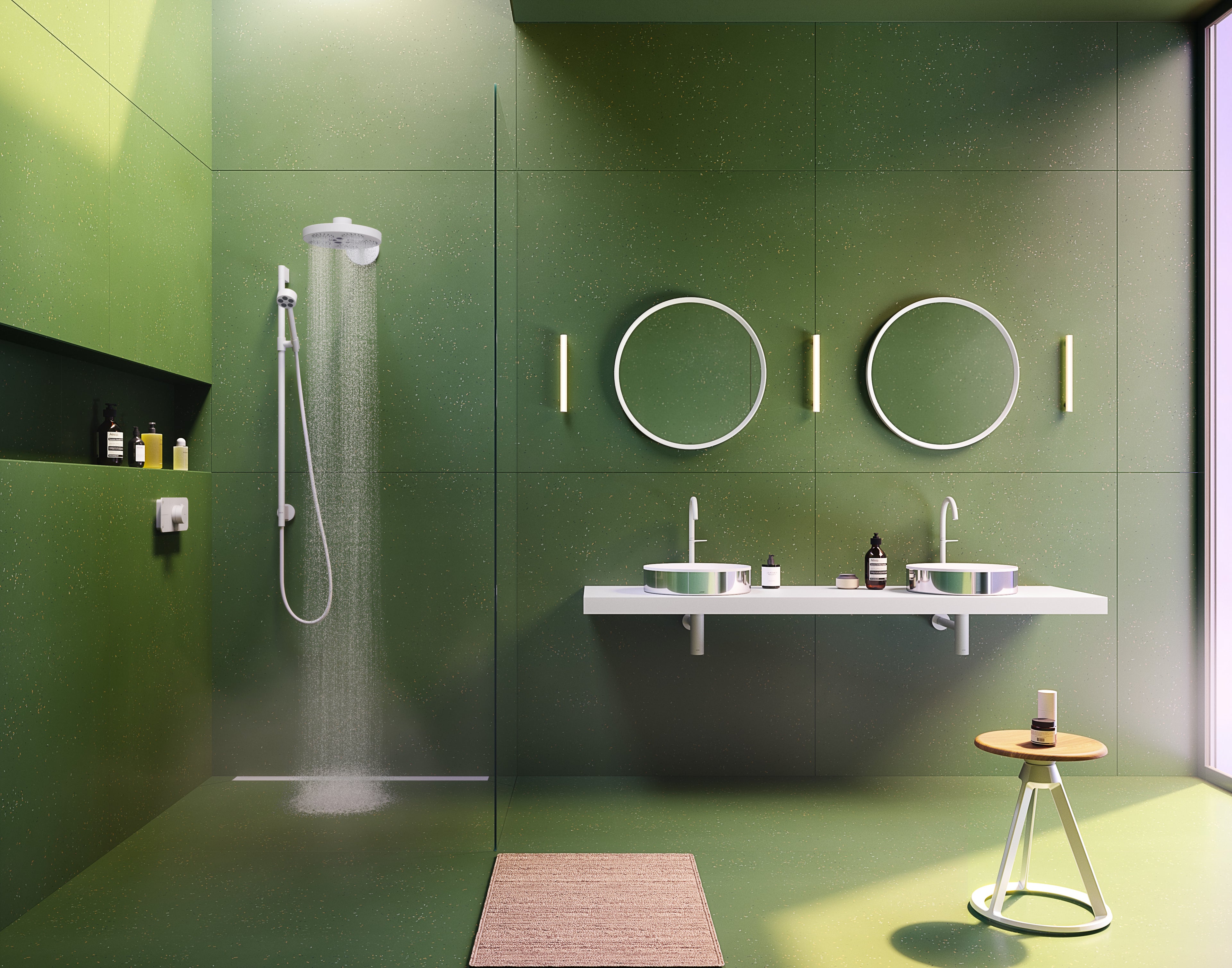 AXOR One Basin Mixer Faucet Select 260 with Push-Open Waste Set from Brandt in Matt White finish