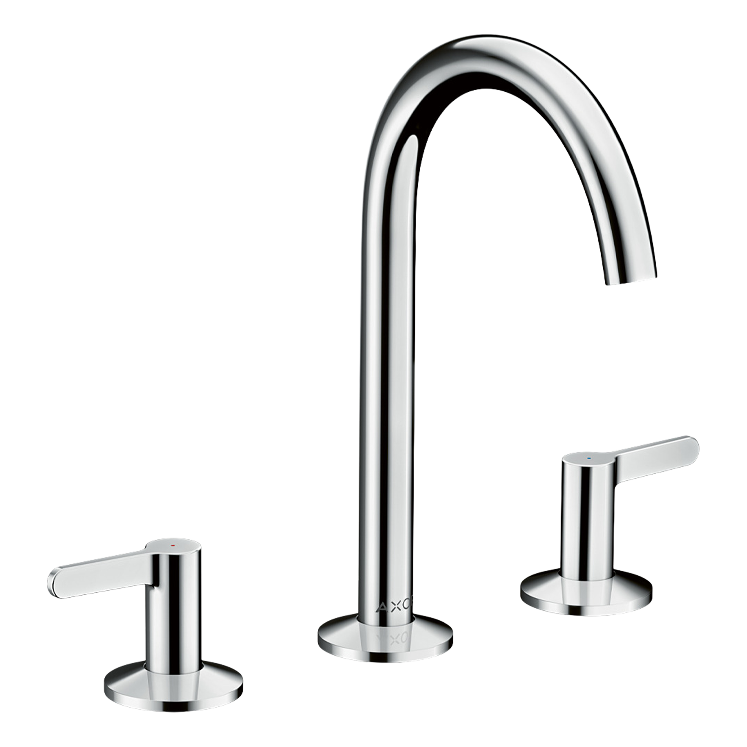 AXOR One 3-Hole Basin Mixer Faucet 170 with Push-Open Waste Set from Brandt in Chrome finish