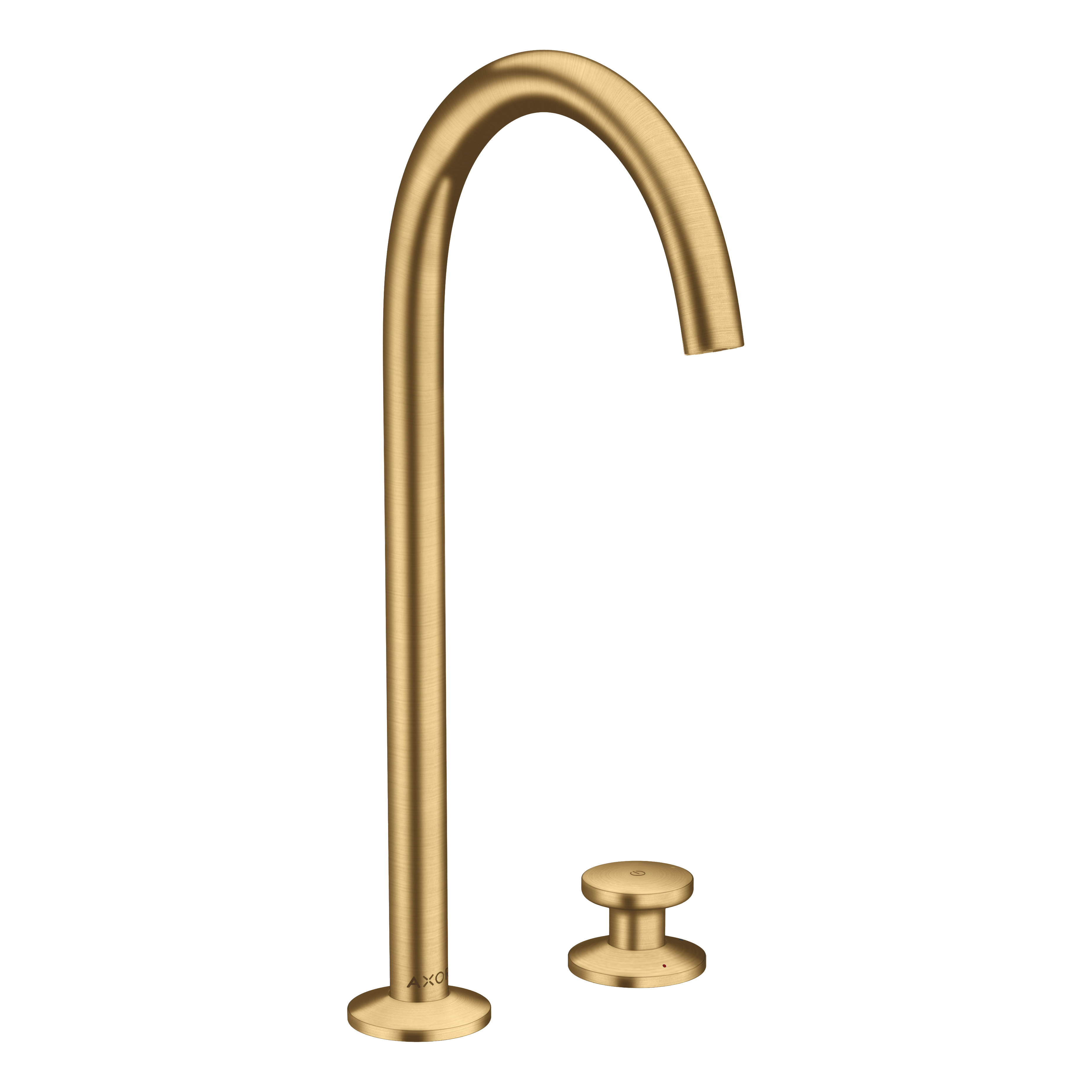 AXOR One 2-Hole Basin Mixer Faucet Select 260 with Push-Open Waste Set from Brandt in Brushed Gold Optic finish