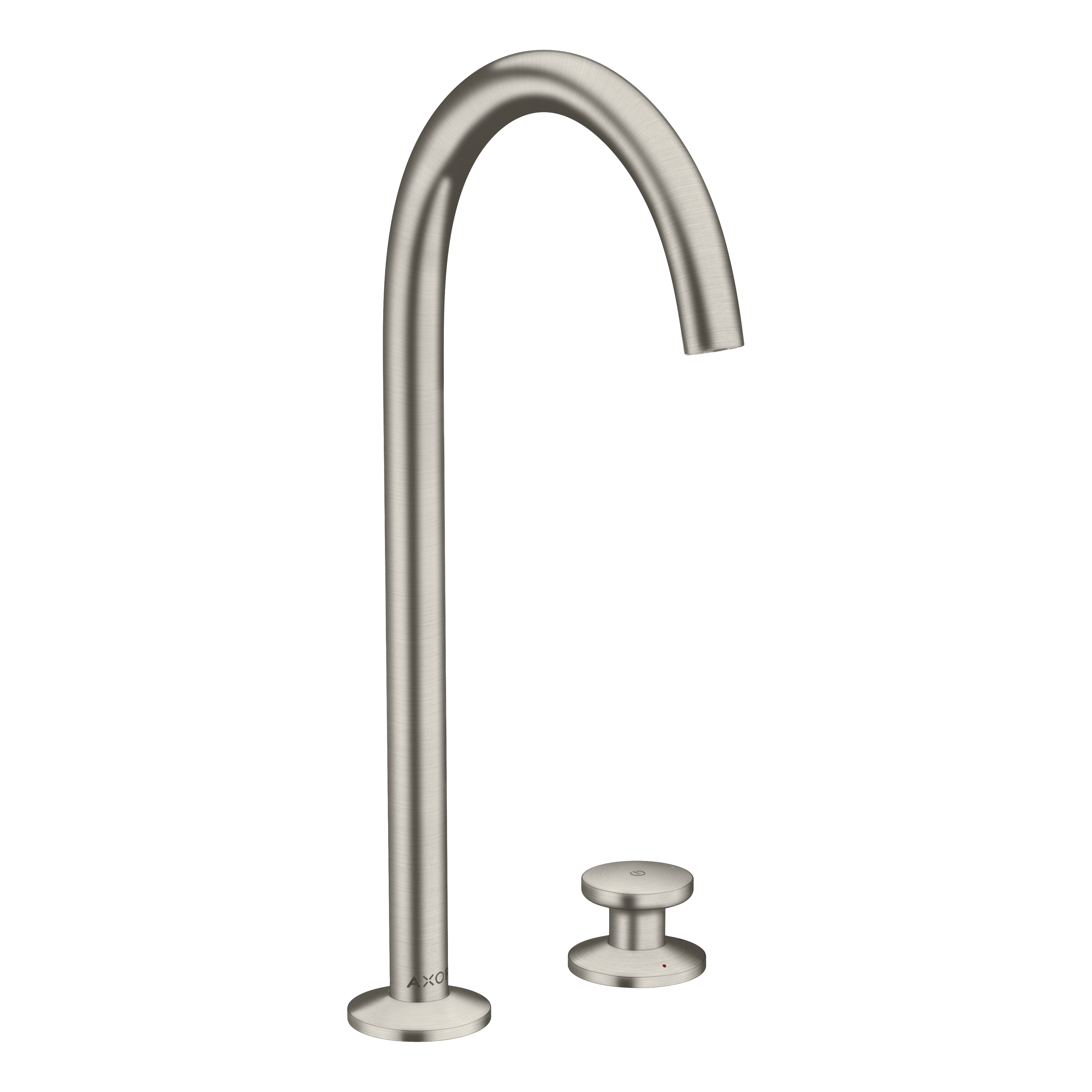 AXOR One 2-Hole Basin Mixer Faucet Select 260 with Push-Open Waste Set from Brandt in Stainless Steel Optic finish