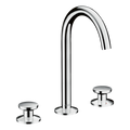 AXOR One 3-Hole Basin Mixer Faucet Select 170 with Push-Open Waste Set from Brandt in Chrome finish