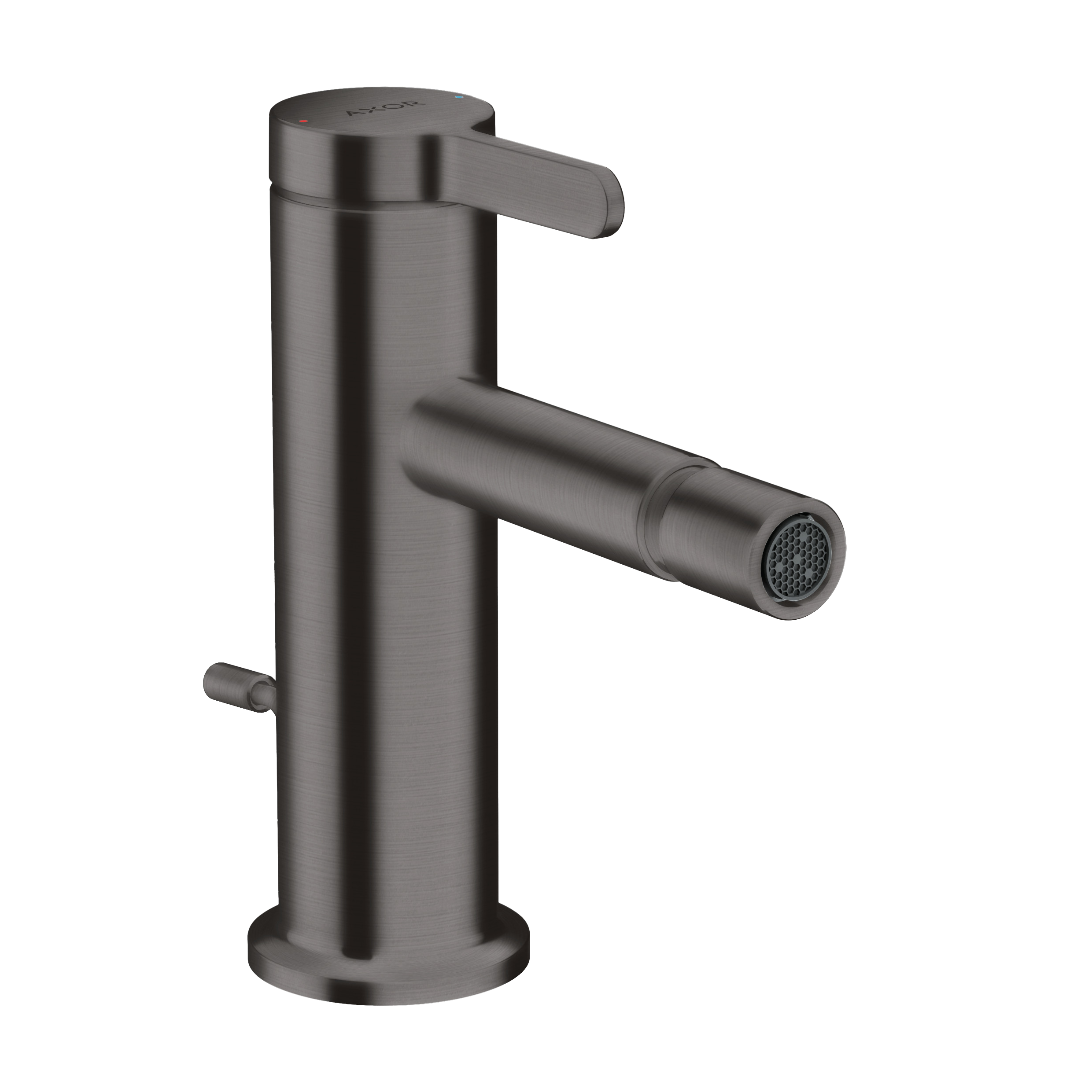 AXOR One Single Lever Handle Bidet Mixer Faucet with Pop-Up Waste from Brandt in Brushed Black Chrome finish