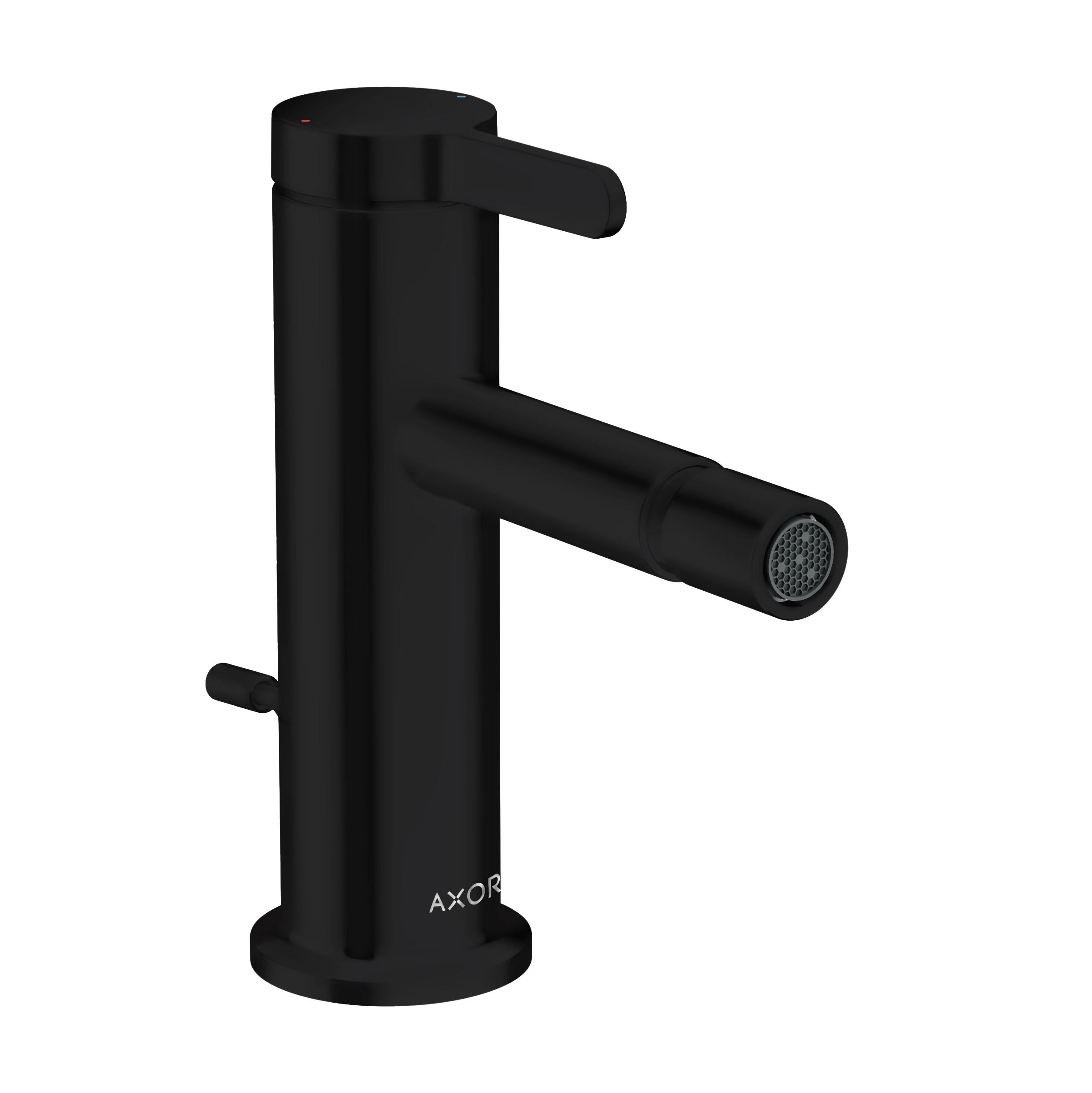 AXOR One Single Lever Handle Bidet Mixer Faucet with Pop-Up Waste from Brandt in Matt Black finish