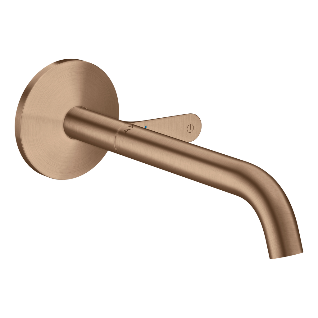 AXOR One Concealed Basin Mixer Faucet Select with 220 mm Spout from Brandt in Brushed Red Gold finish