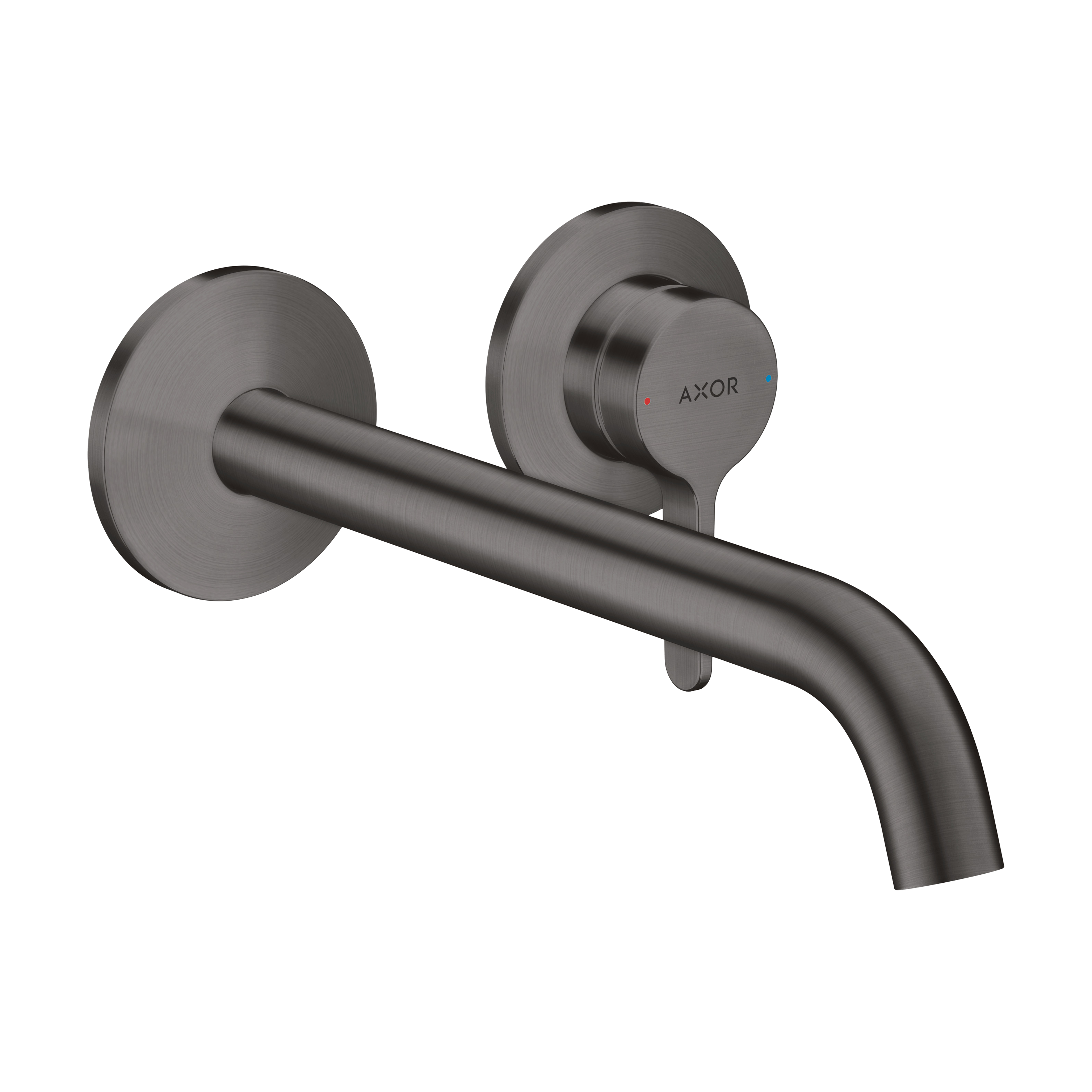 AXOR One Single Lever Handle Concealed Basin Mixer Faucet for 2-Hole Installation with 220 mm Spout from Brandt in Brushed Black Chrome finish