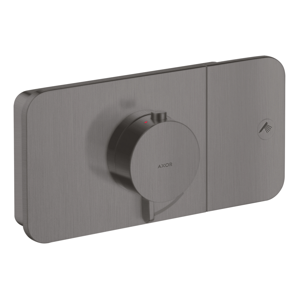 AXOR One Concealed Shower Thermostat with 1 Outlet from Brandt in Brushed Black Chrome finish