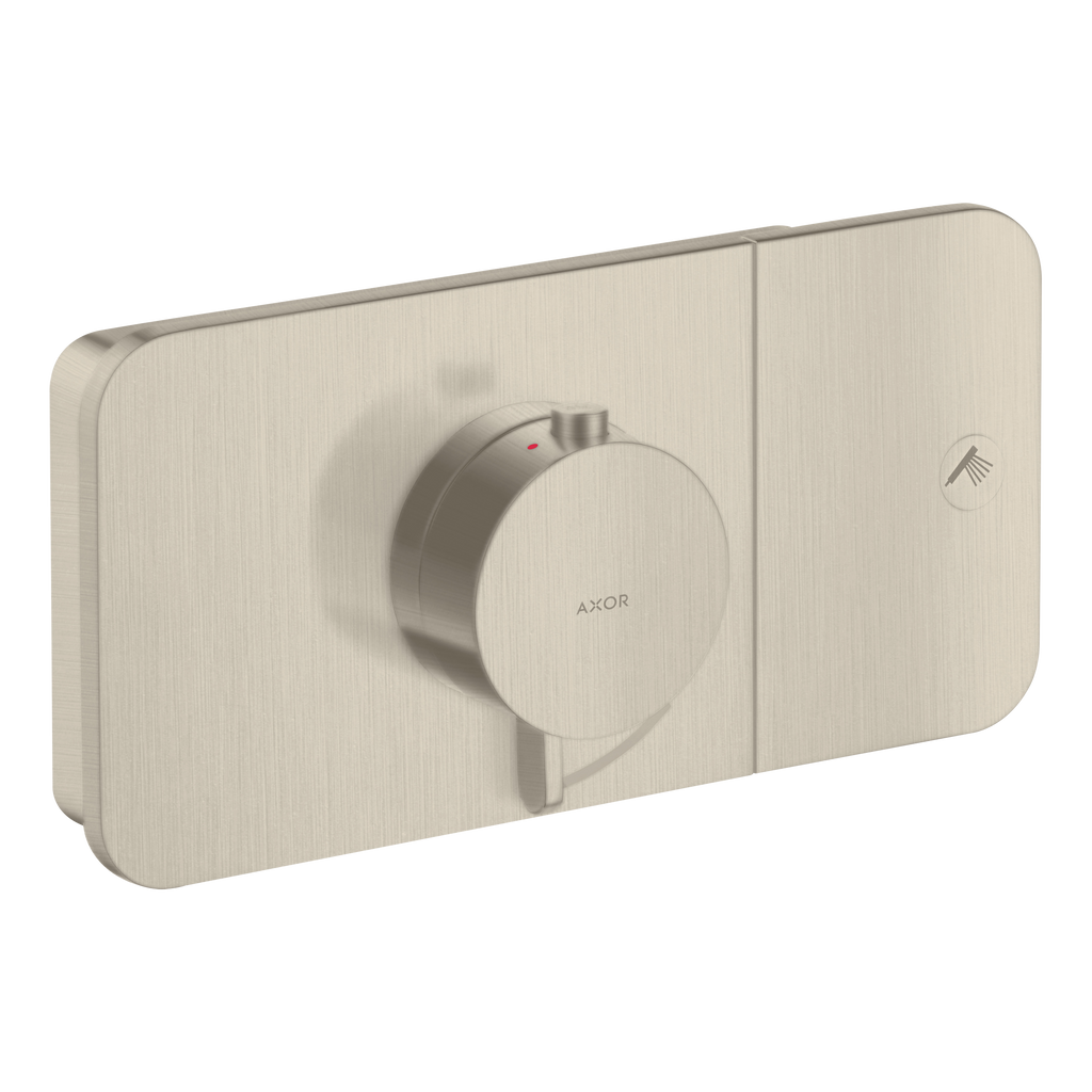 AXOR One Concealed Shower Thermostat with 1 Outlet from Brandt in Brushed Nickel finish