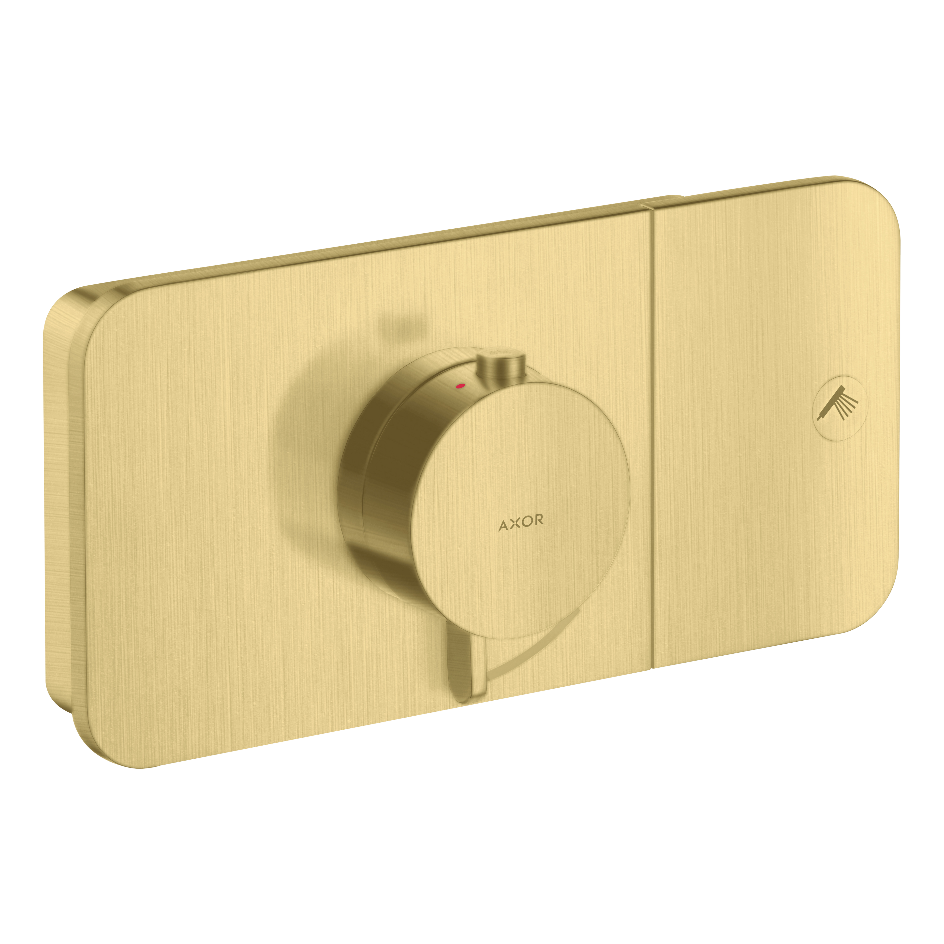 AXOR One Concealed Shower Thermostat with 1 Outlet from Brandt in Brushed Brass finish