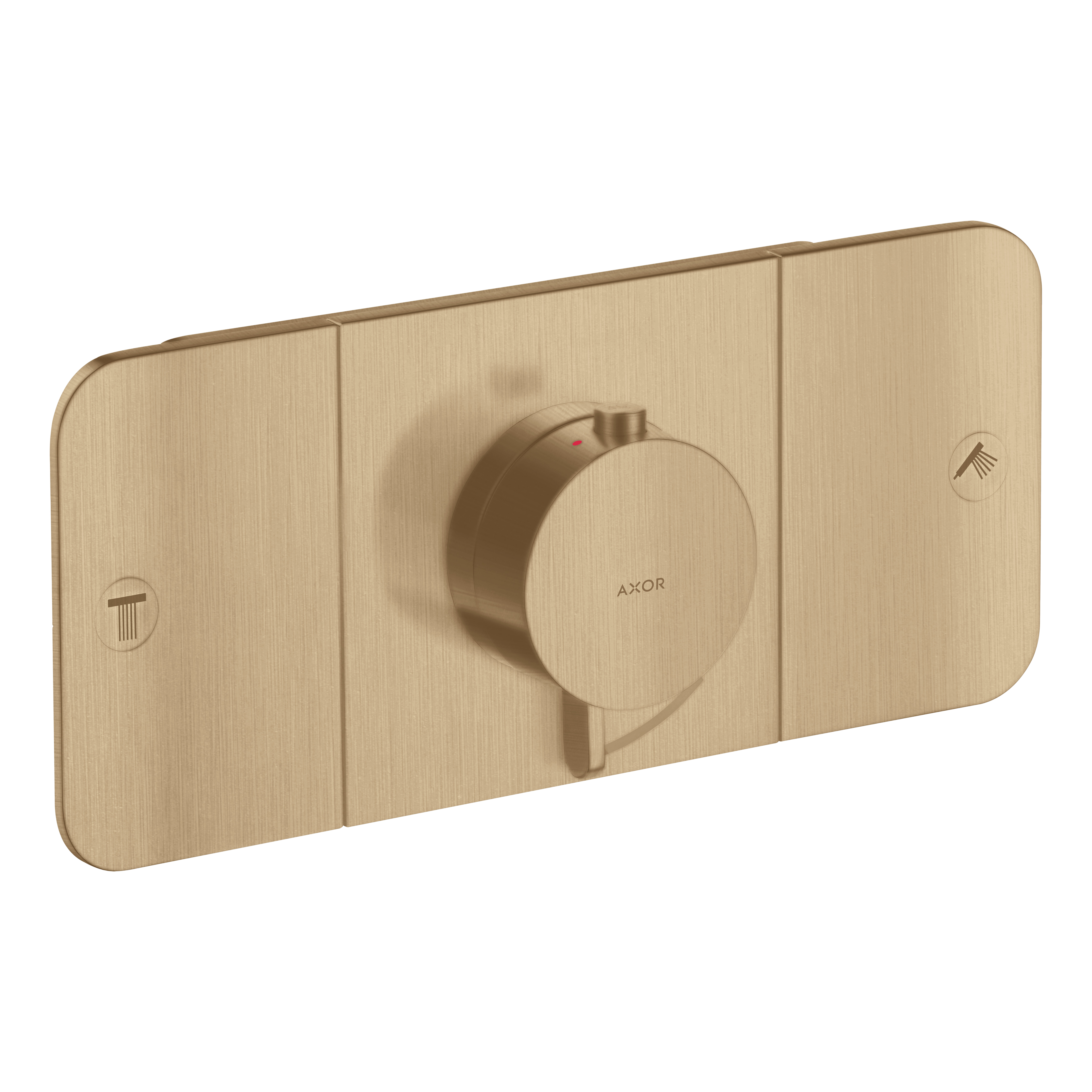 AXOR One Concealed Shower Thermostat with 2 Outlets from Brandt in Brushed Bronze finish