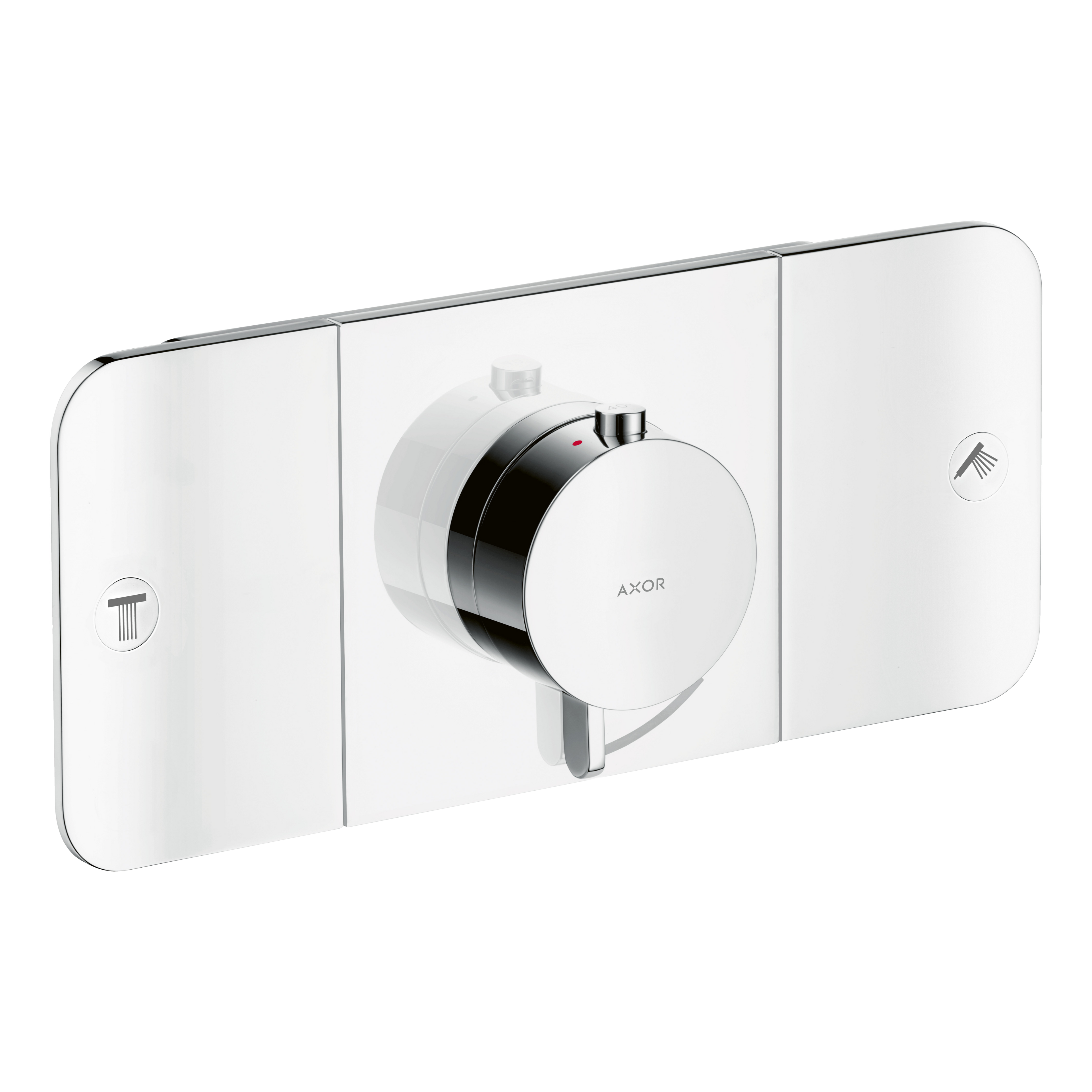 AXOR One Concealed Shower Thermostat with 2 Outlets from Brandt in Stainless Steel Optic finish