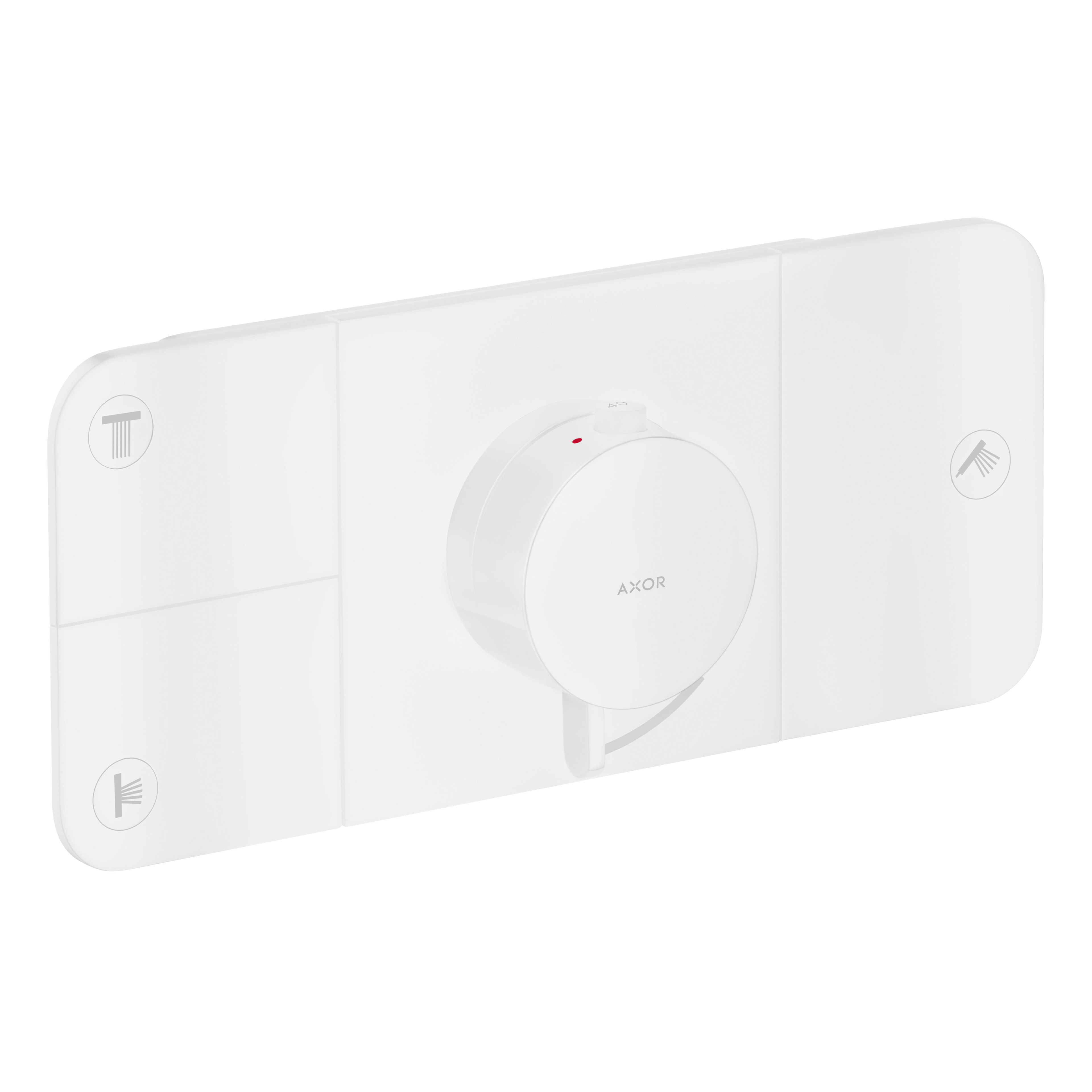 AXOR One Concealed Shower Thermostat with 3 Outlets from Brandt in Matt White finish
