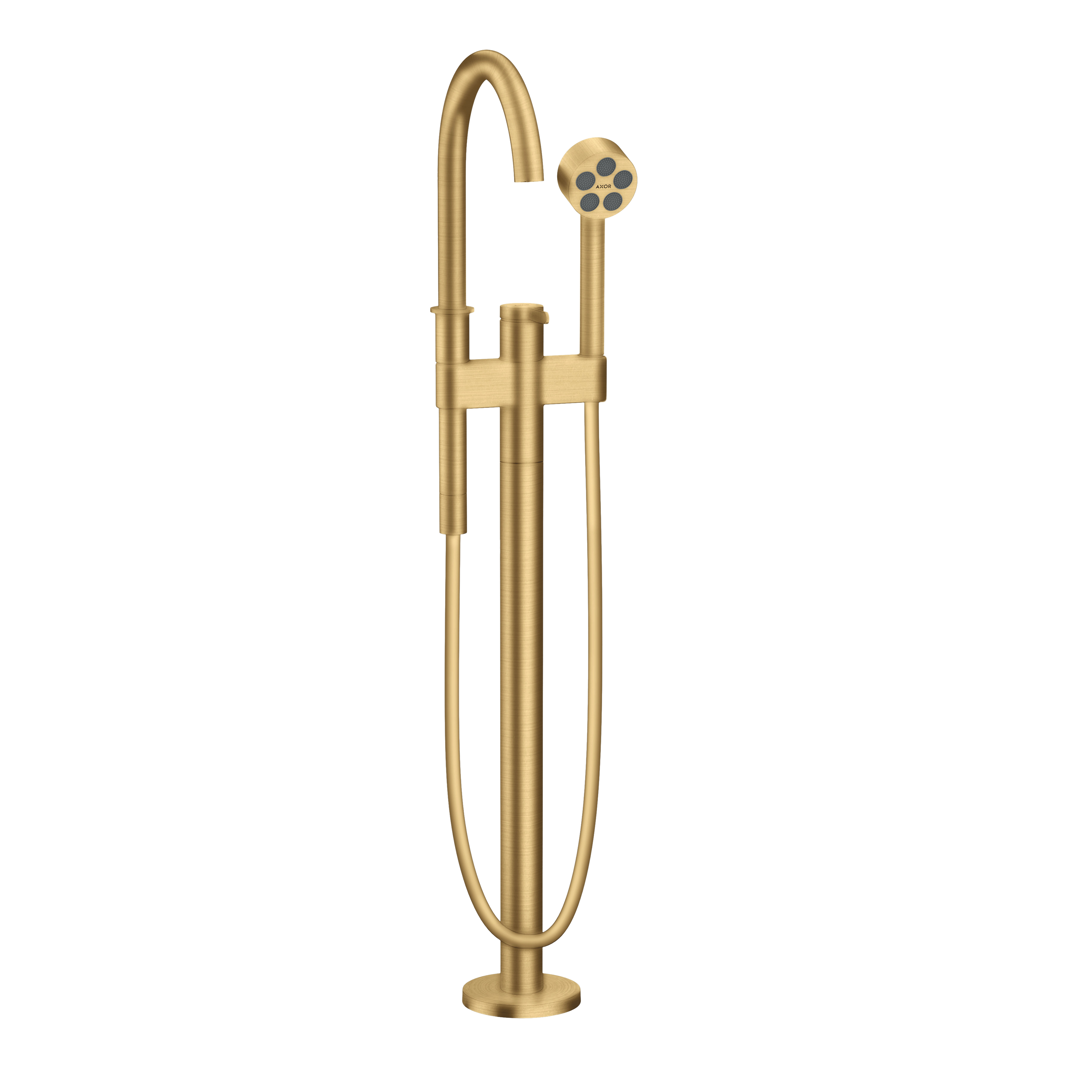 AXOR One Single Lever Handle Floorstanding Bath & Shower Mixer Faucet from Brandt in Brushed Gold Optic finish