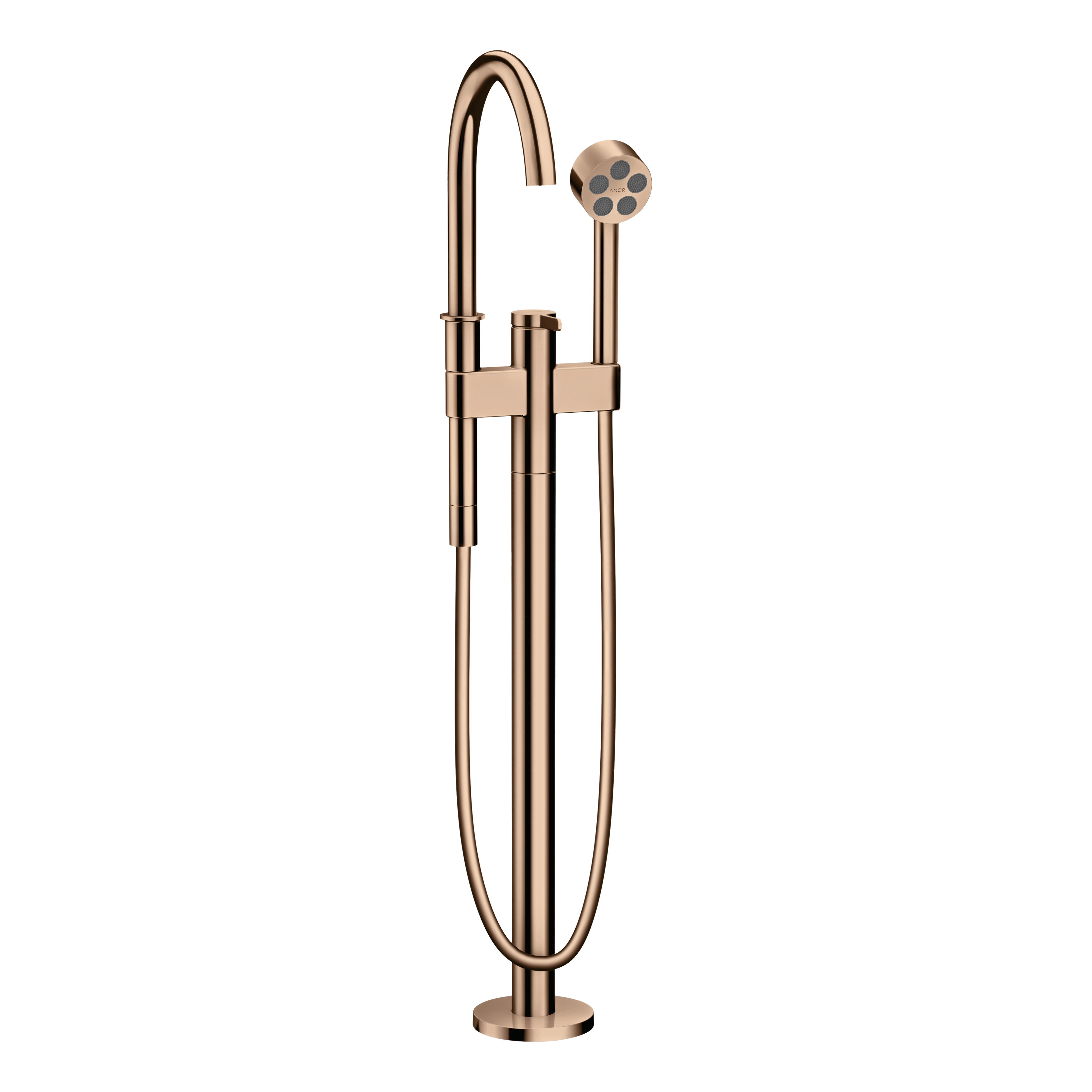 AXOR One Single Lever Handle Floorstanding Bath & Shower Mixer Faucet from Brandt in Polished Red Gold finish