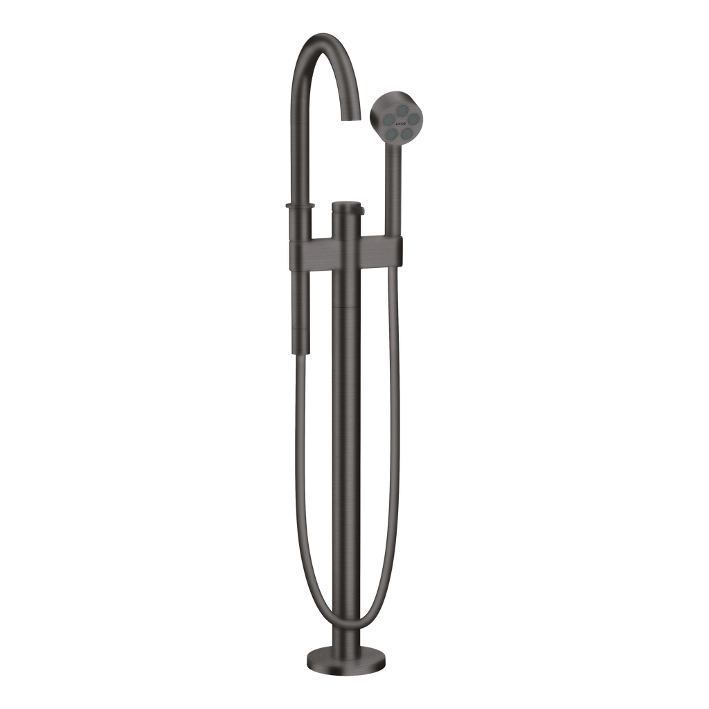 AXOR One Single Lever Handle Floorstanding Bath & Shower Mixer Faucet from Brandt in Brushed Black Chrome finish