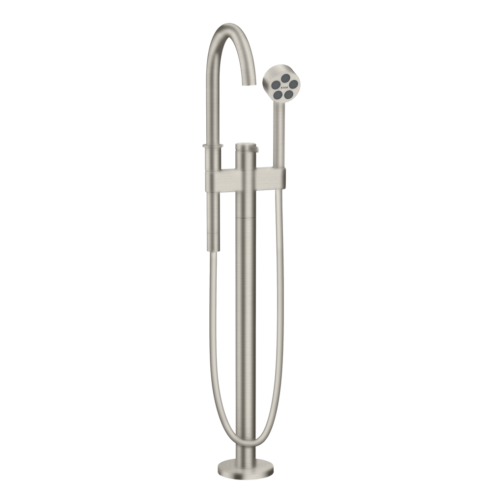 AXOR One Single Lever Handle Floorstanding Bath & Shower Mixer Faucet from Brandt in Stainless Steel Optic finish