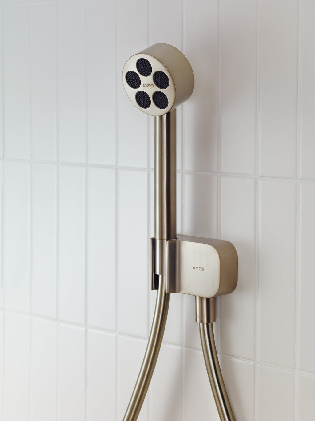AXOR One Hand Shower 75 1jet EcoSmart from Brandt in Brushed Nickel finish