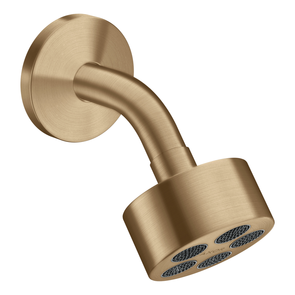 AXOR One Overhead Shower 75 1jet EcoSmart with Shower Arm from Brandt in Brushed Bronze finish
