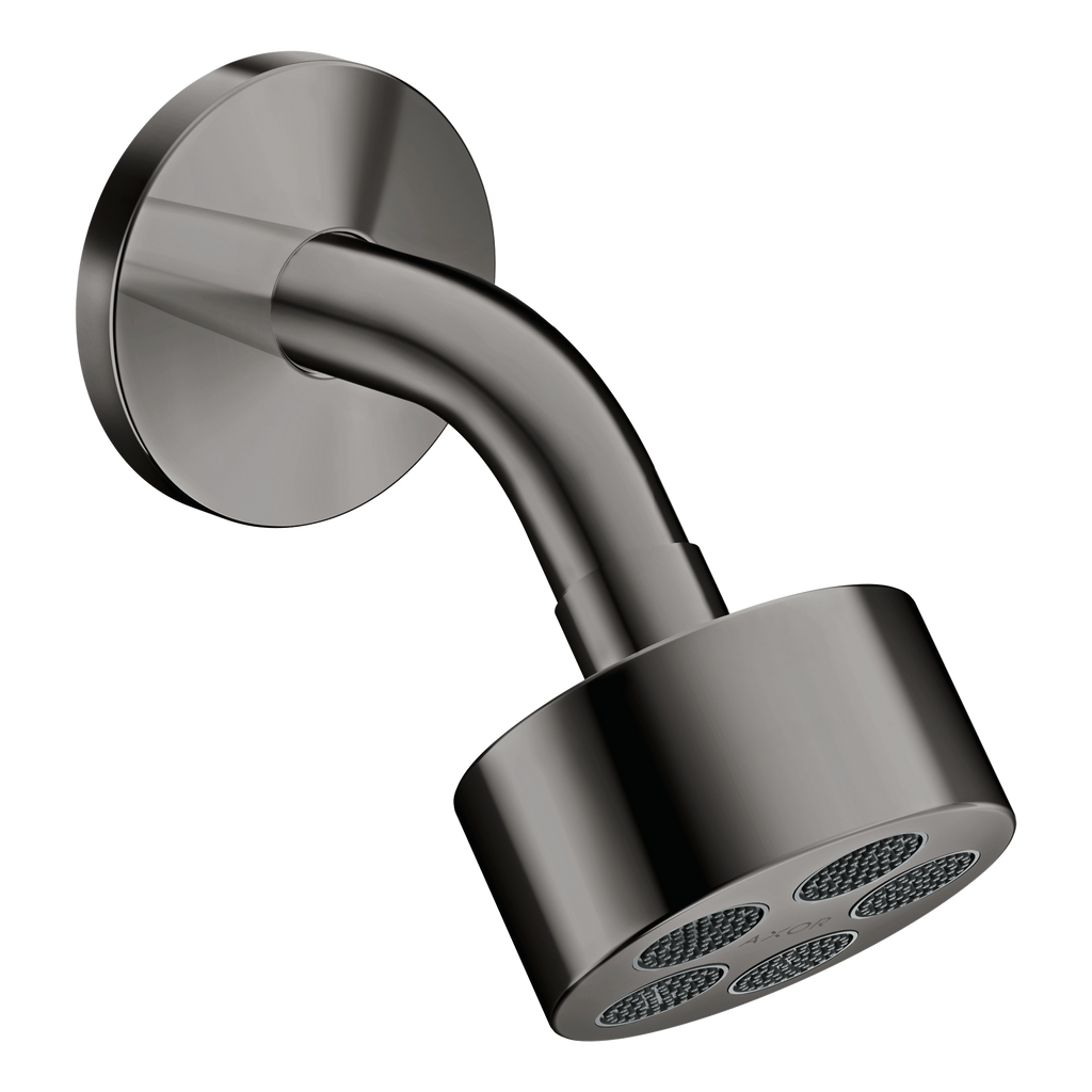 AXOR One Overhead Shower 75 1jet EcoSmart with Shower Arm from Brandt in Polished Black Chrome finish