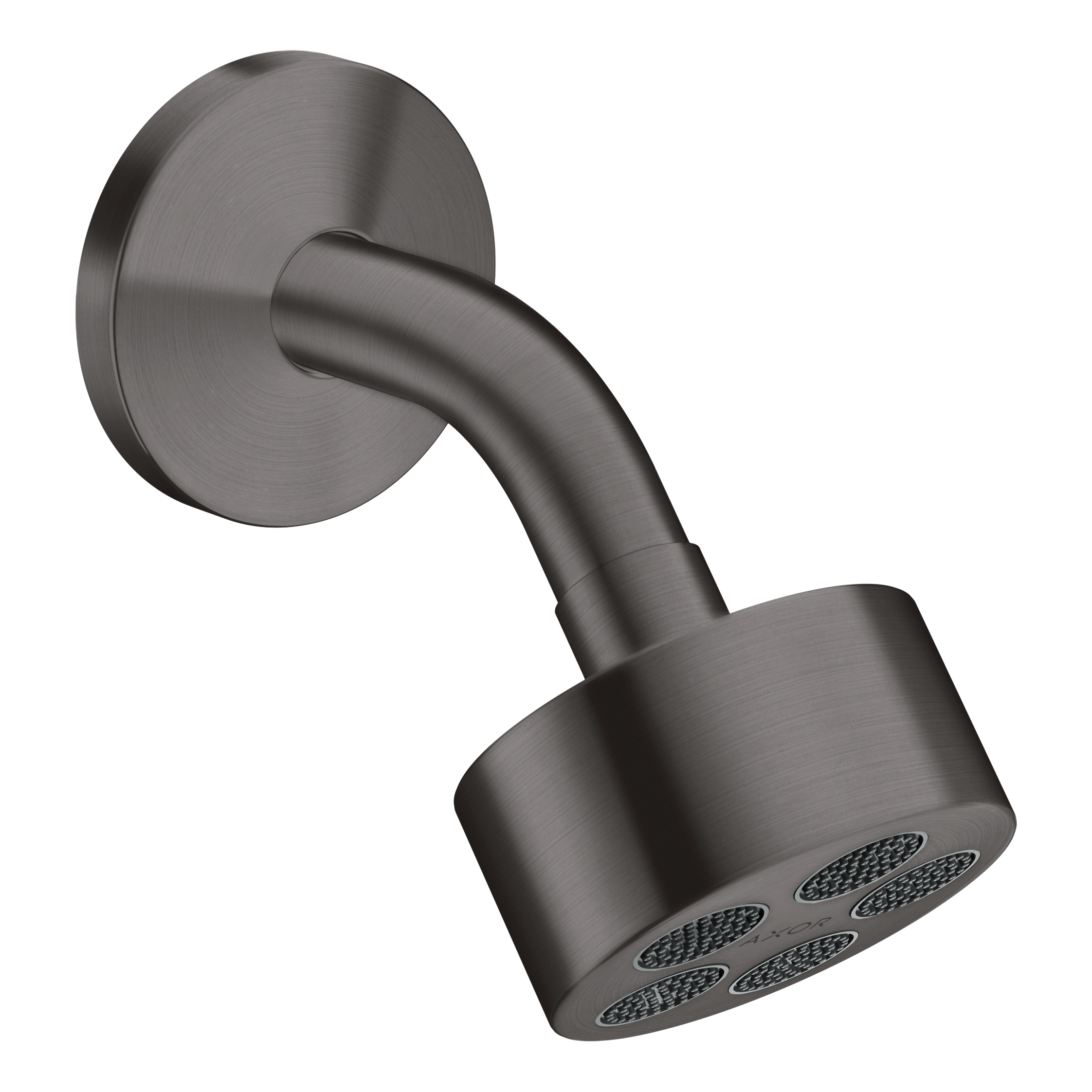 AXOR One Overhead Shower 75 1jet EcoSmart with Shower Arm from Brandt in Brushed Black Chrome finish