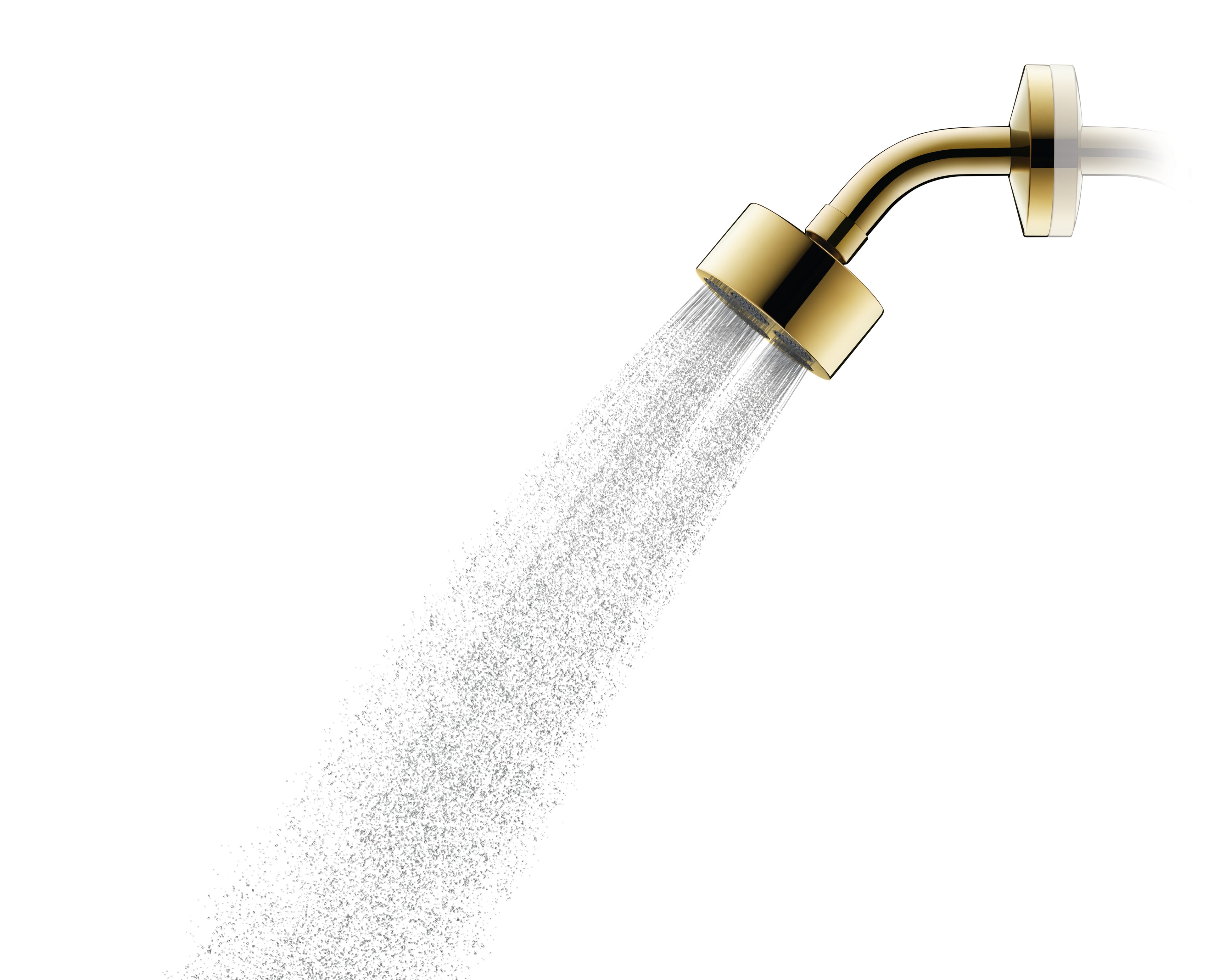 AXOR One Overhead Shower 75 1jet EcoSmart with Shower Arm from Brandt in Polished Gold Optic finish