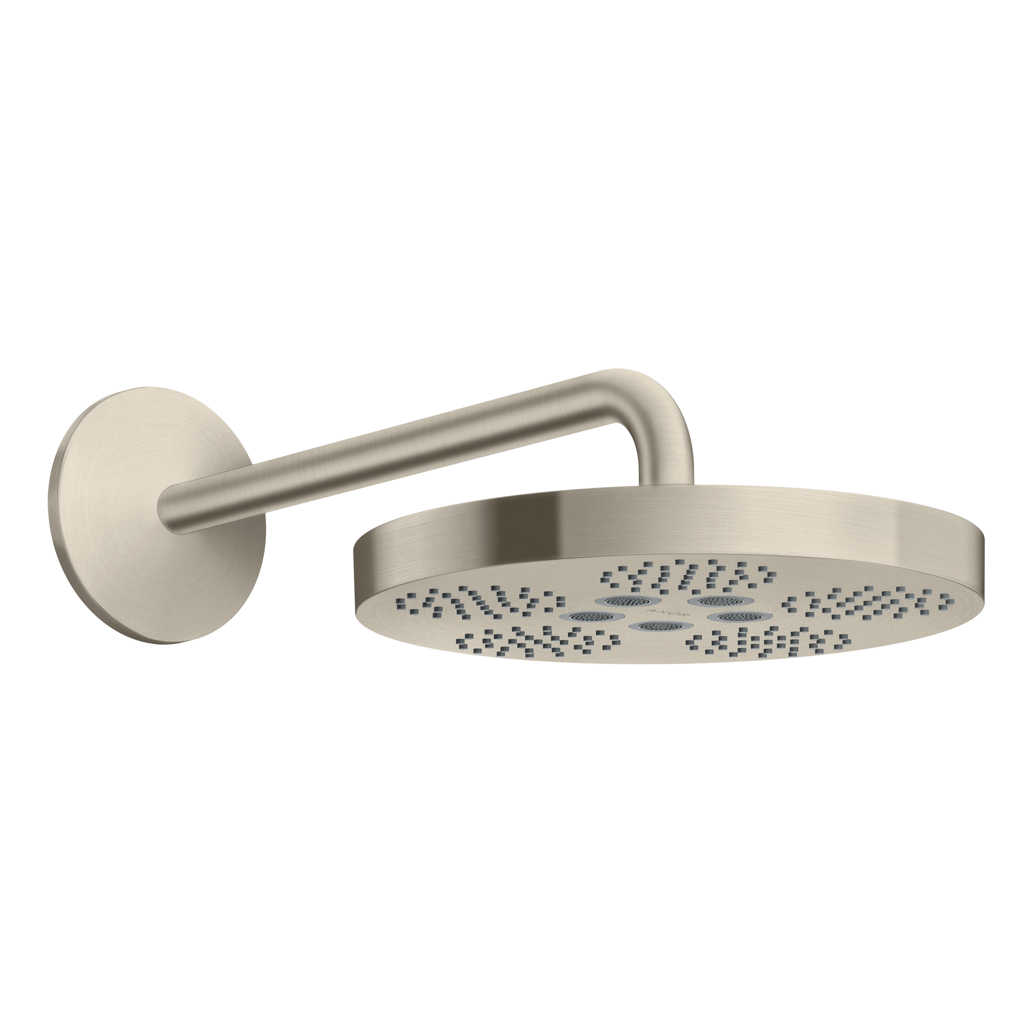 AXOR One Overhead Shower 280 1jet with Shower Arm from Brandt in Brushed Nickel finish