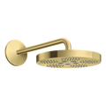 AXOR One Overhead Shower 280 1jet with Shower Arm from Brandt in Brushed Brass finish