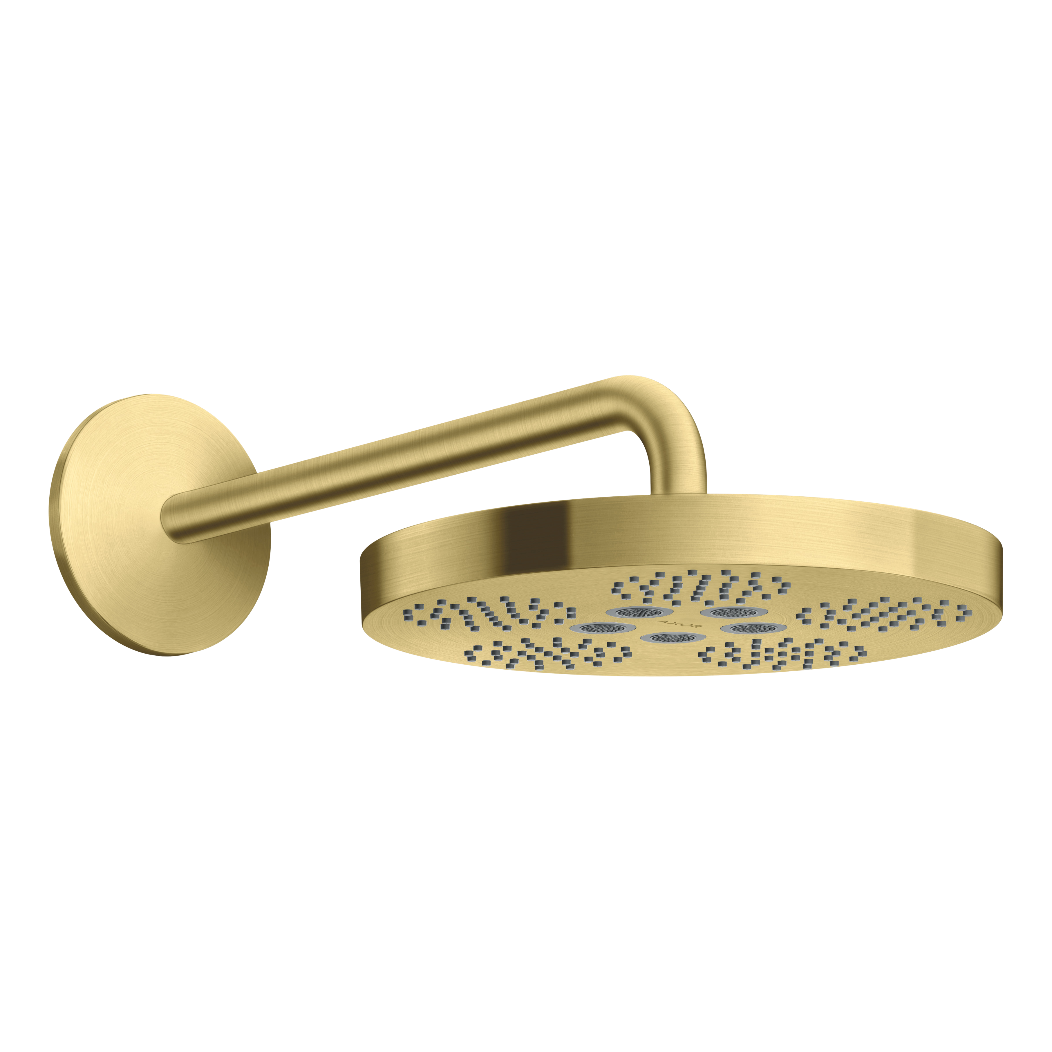 AXOR One Overhead Shower 280 1jet with Shower Arm from Brandt in Brushed Brass finish