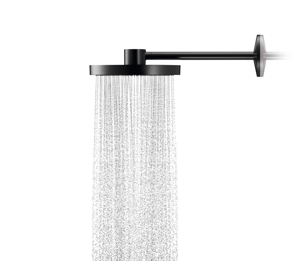 AXOR One Overhead Shower 280 2jet with Shower Arm from Brandt in Matt Black finish