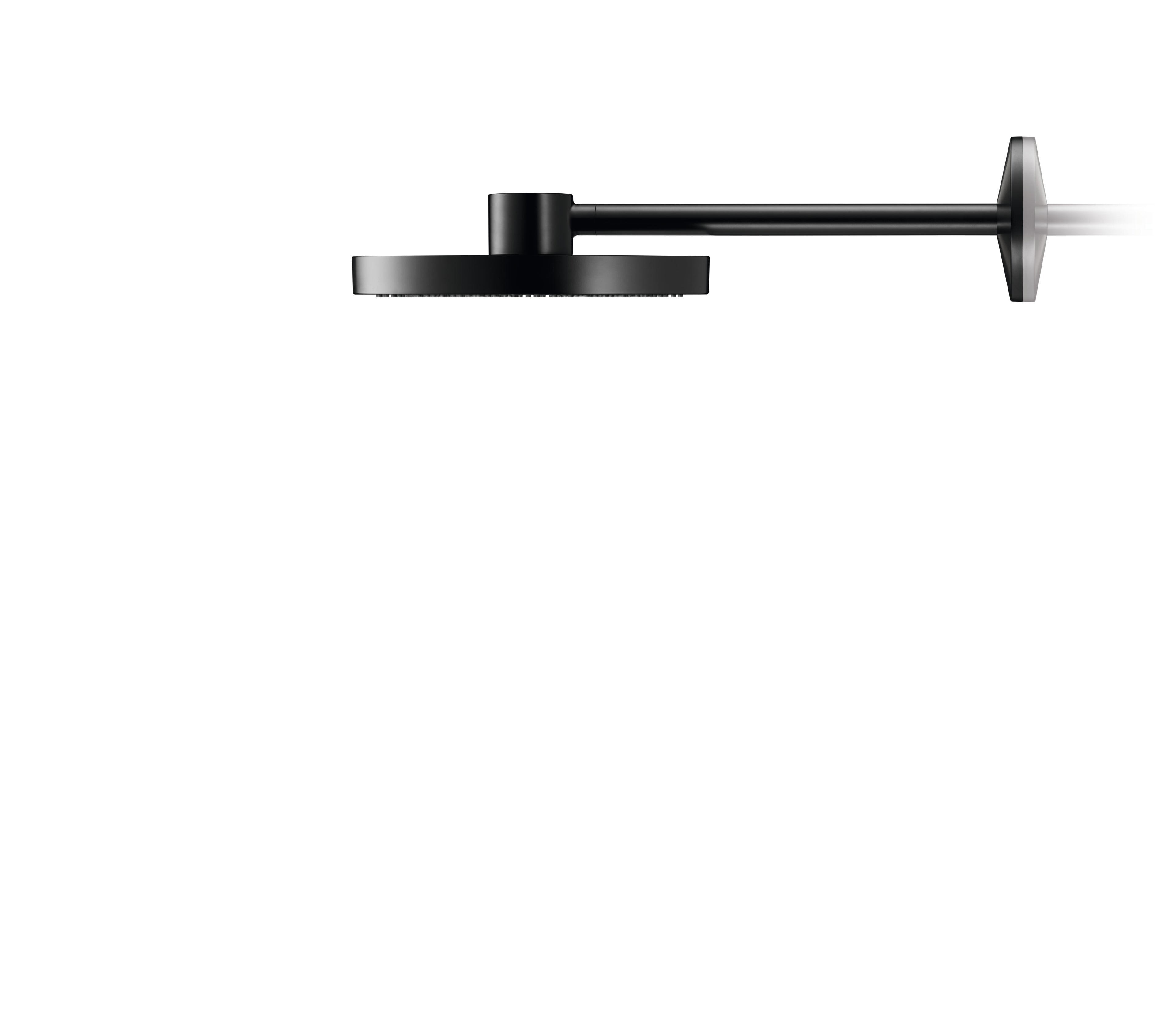 AXOR One Overhead Shower 280 2jet with Shower Arm from Brandt in Matt Black finish