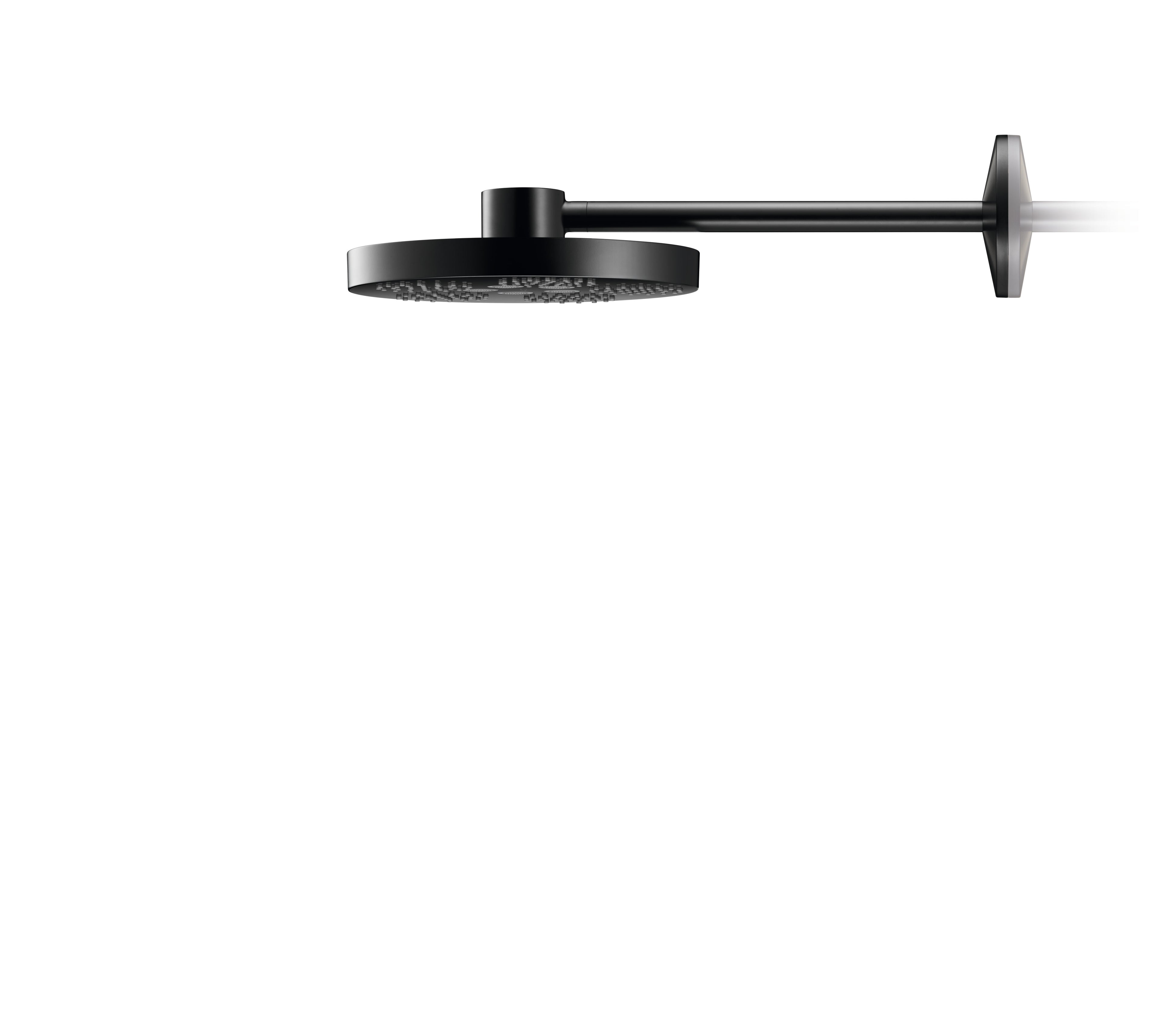 AXOR One Overhead Shower 280 2jet with Shower Arm from Brandt in Matt Black finish