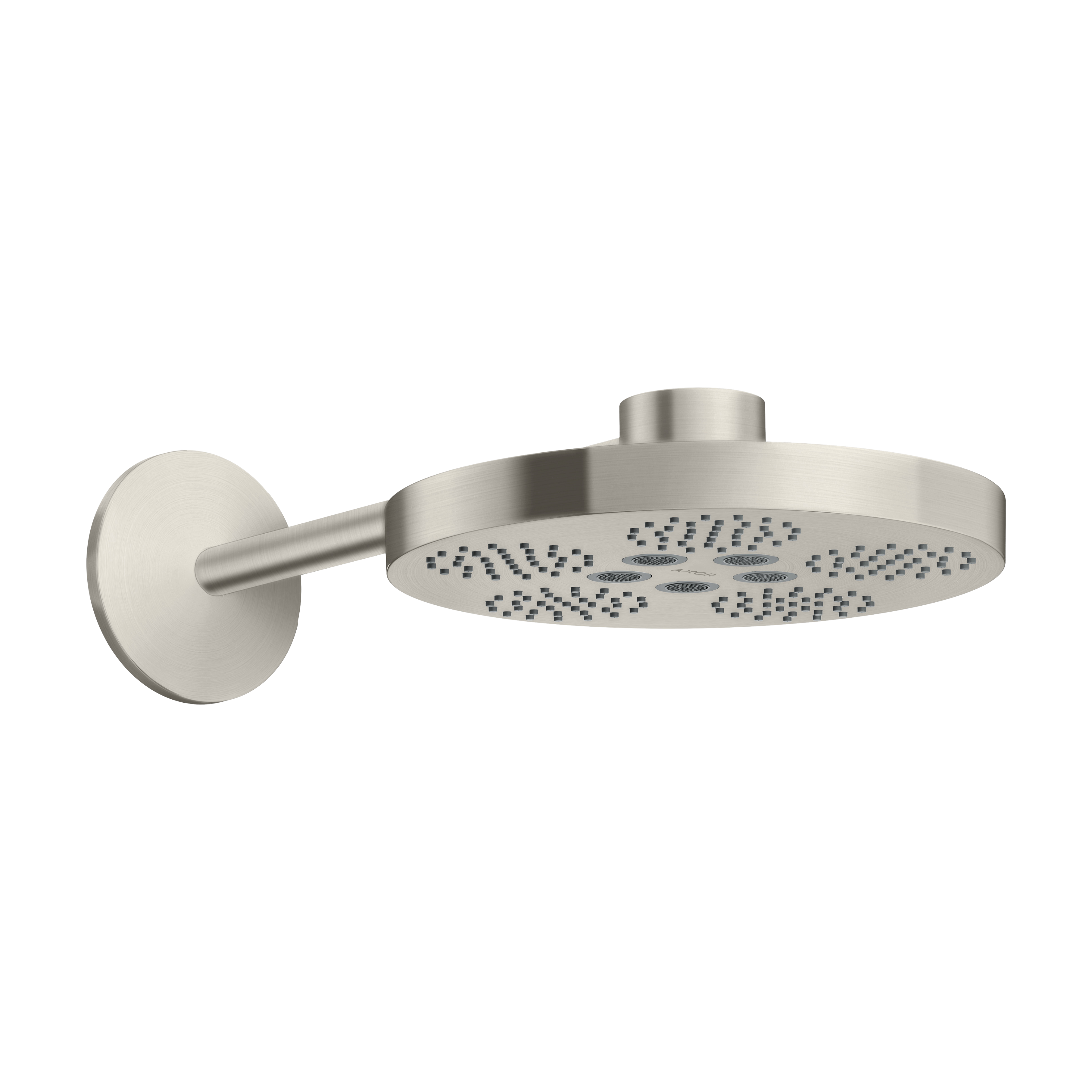 AXOR One Overhead Shower 280 2jet with Shower Arm from Brandt in Stainless Steel Optic finish