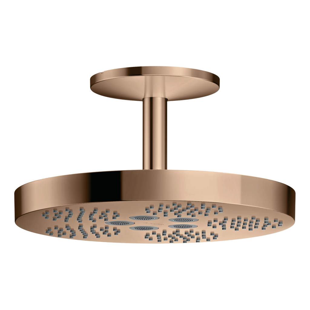 AXOR One Overhead Shower 280 1jet with Ceiling Connection from Brandt in Polished Red Gold finish