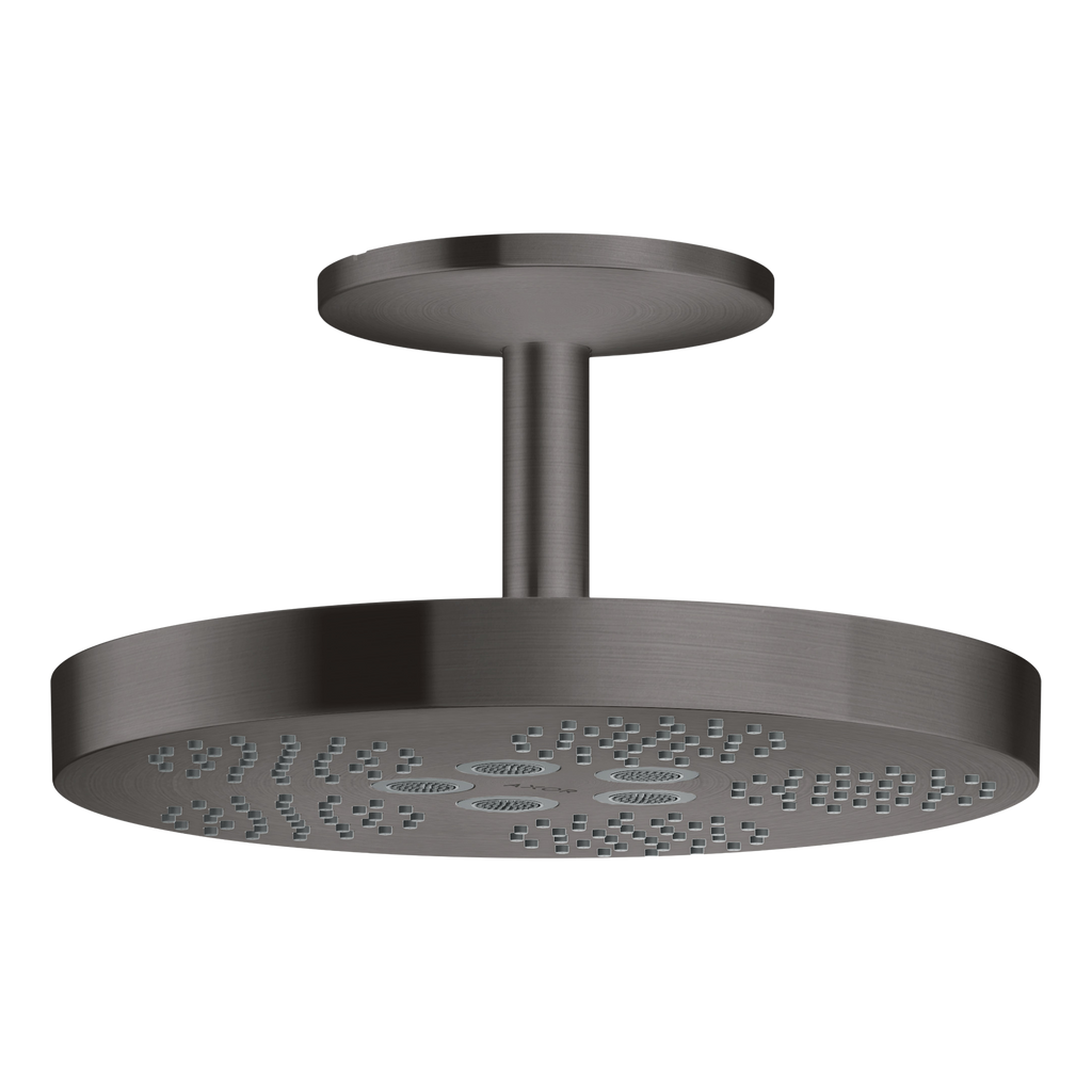 AXOR One Overhead Shower 280 1jet with Ceiling Connection from Brandt in Brushed Black Chrome finish