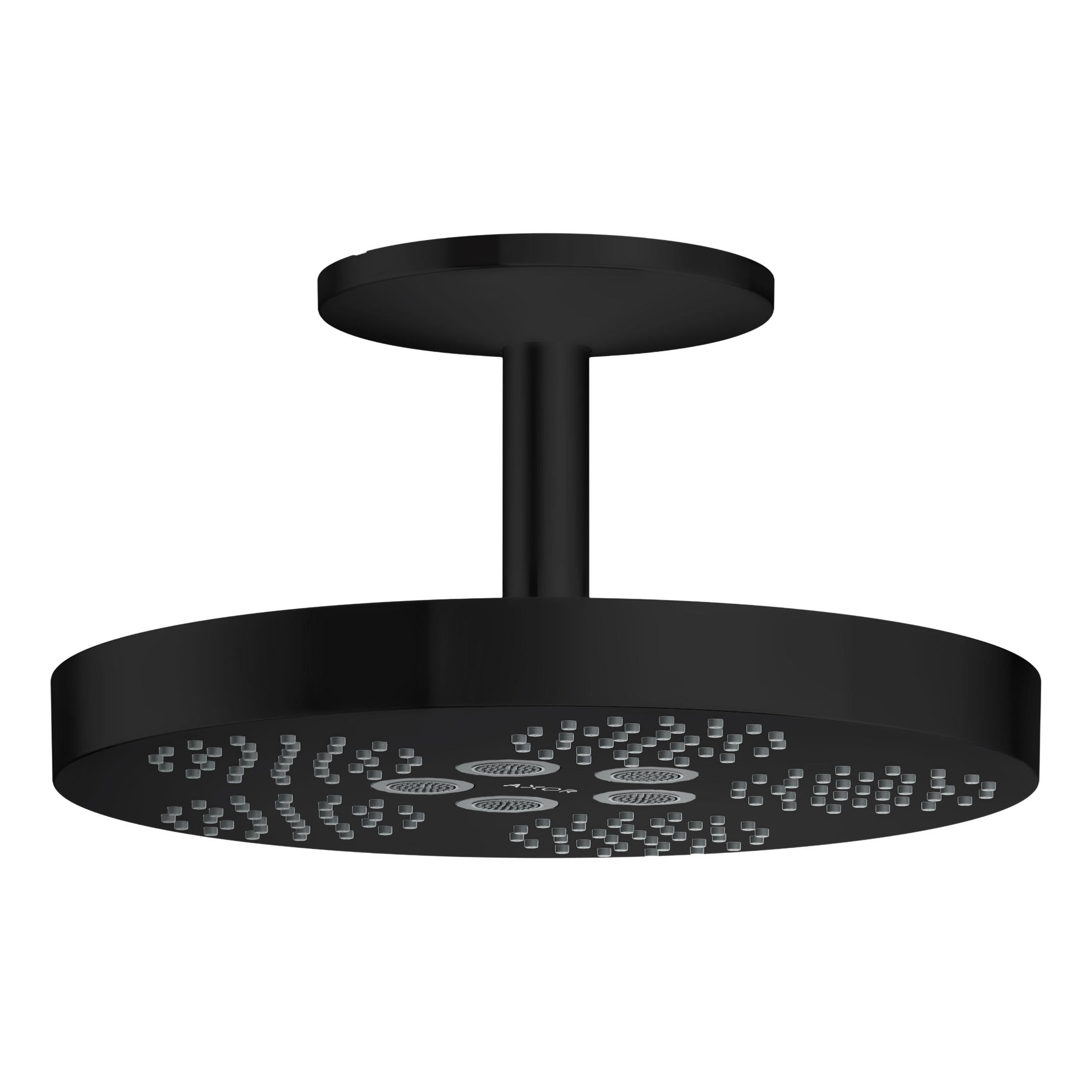 AXOR One Overhead Shower 280 1jet with Ceiling Connection from Brandt in Matt Black finish