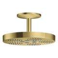 AXOR One Overhead Shower 280 1jet with Ceiling Connection from Brandt in Brushed Brass finish