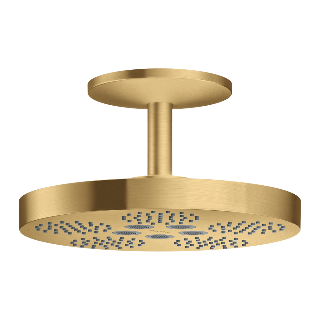 AXOR One Overhead Shower 280 2jet with Ceiling Connection from Brandt in Brushed Gold Optic finish