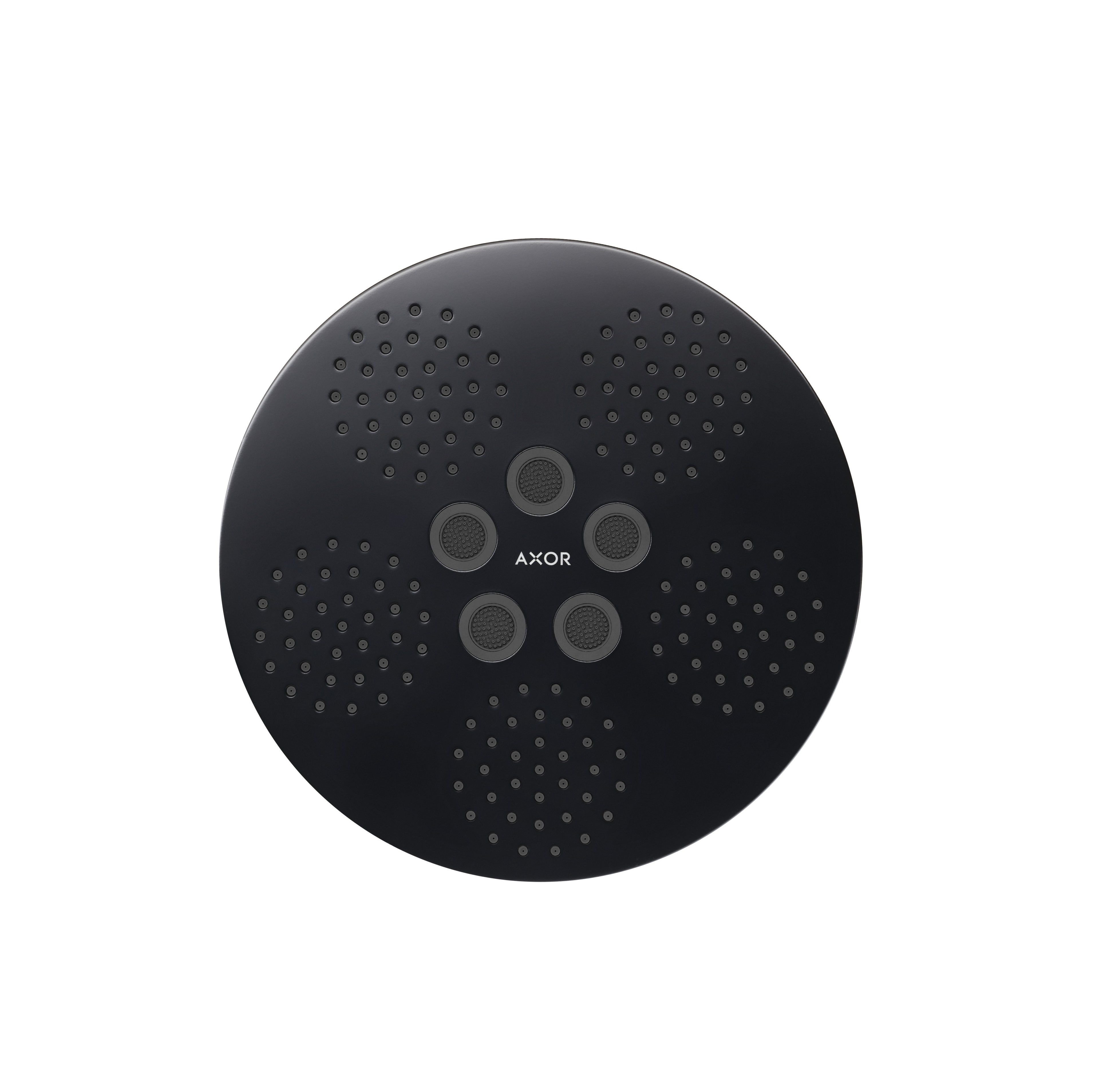 AXOR One Overhead Shower 280 2jet with Ceiling Connection from Brandt in Matt Black finish