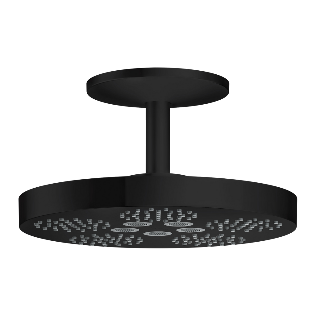 AXOR One Overhead Shower 280 2jet with Ceiling Connection from Brandt in Matt Black finish