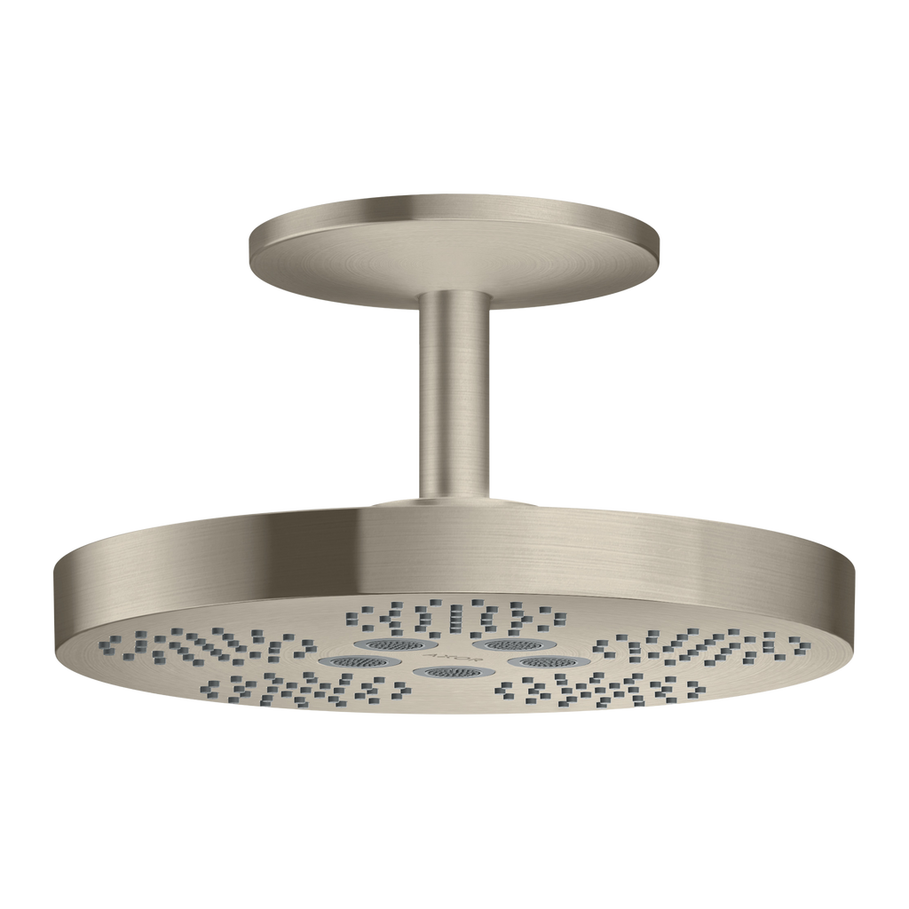 AXOR One Overhead Shower 280 2jet with Ceiling Connection from Brandt in Brushed Nickel finish
