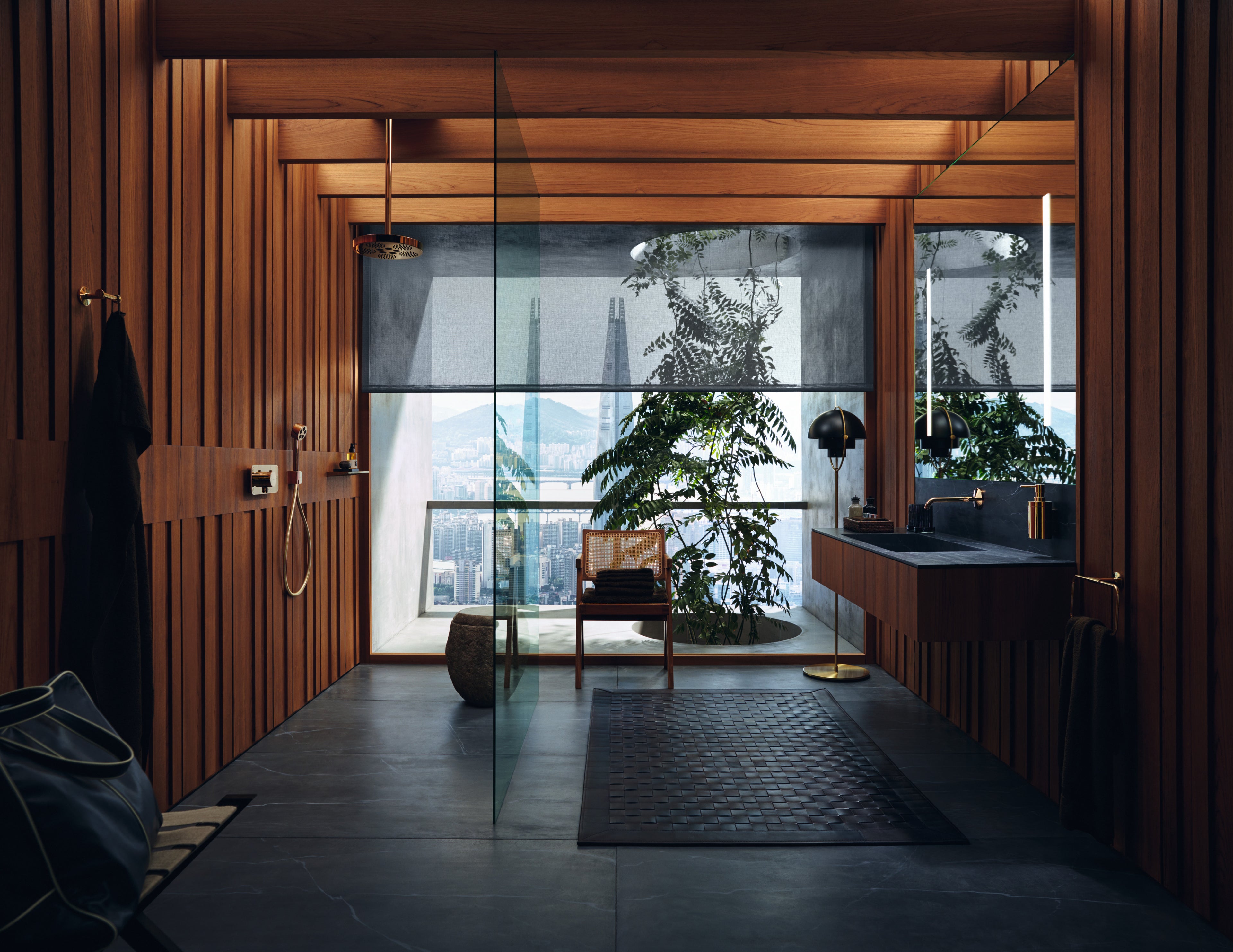 AXOR One Porter Unit from Brandt in Polished Gold Optic finish