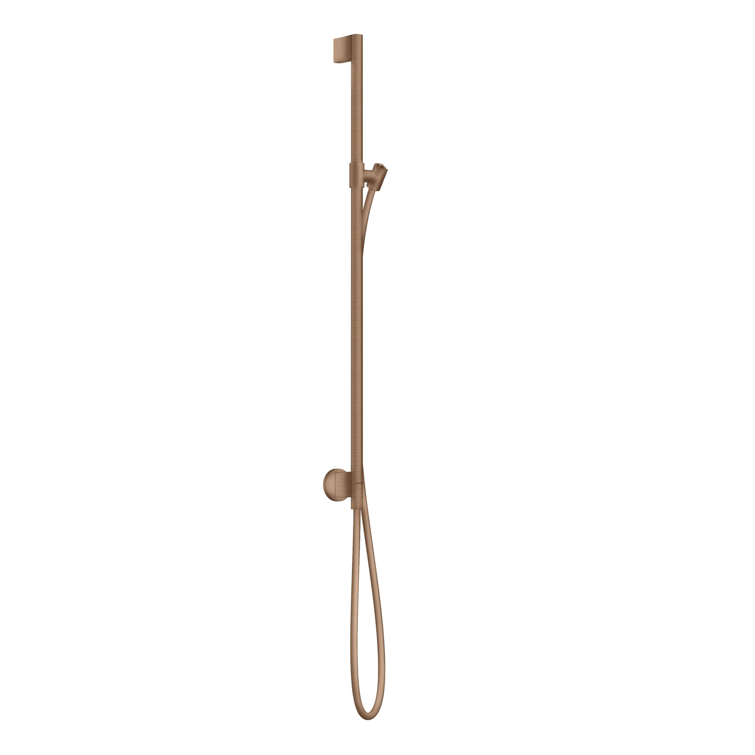 AXOR One Shower Bar 90 cm with Wall Connection and 1,6 m Shower Hose from Brandt in Brushed Red Gold finish