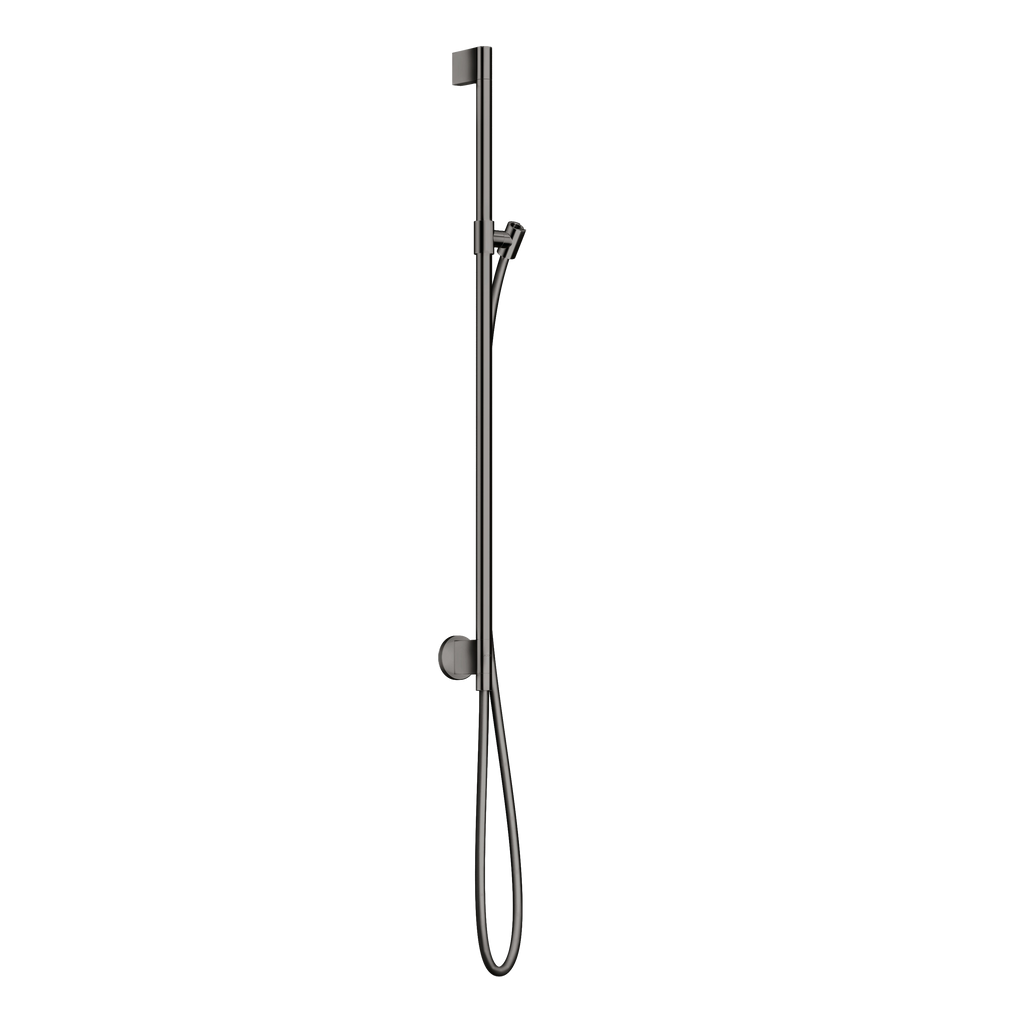 AXOR One Shower Bar 90 cm with Wall Connection and 1,6 m Shower Hose from Brandt in Polished Black Chrome finish